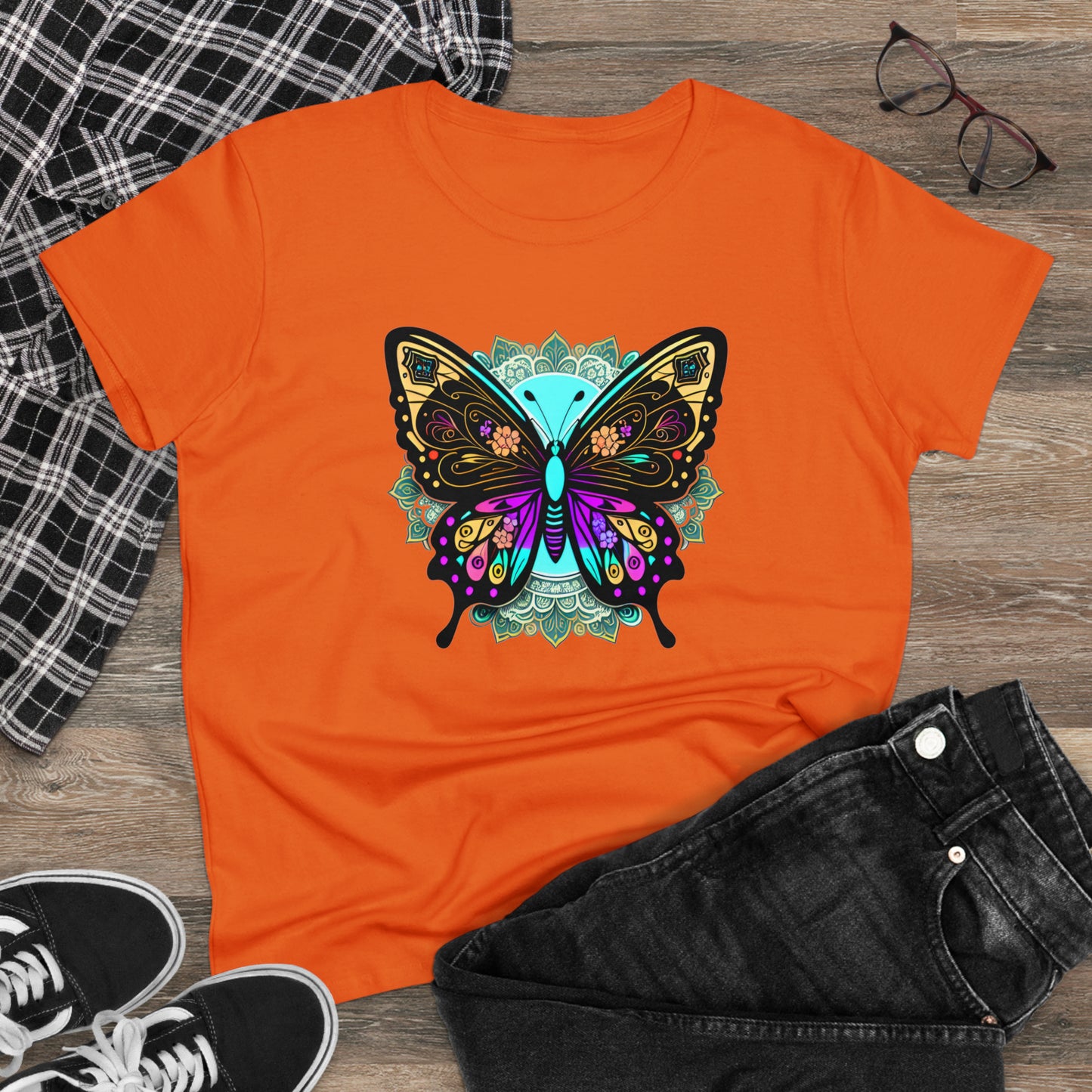 Butterfly, Women's Midweight Cotton Tee