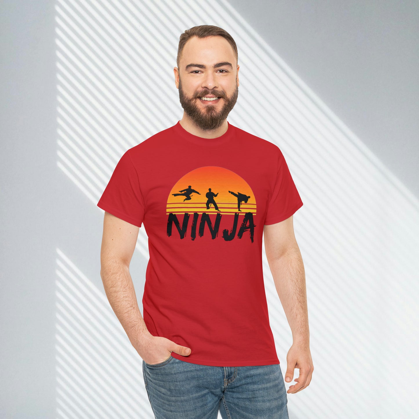 NINJA, Custom Unisex Heavy Cotton Graphic Tee