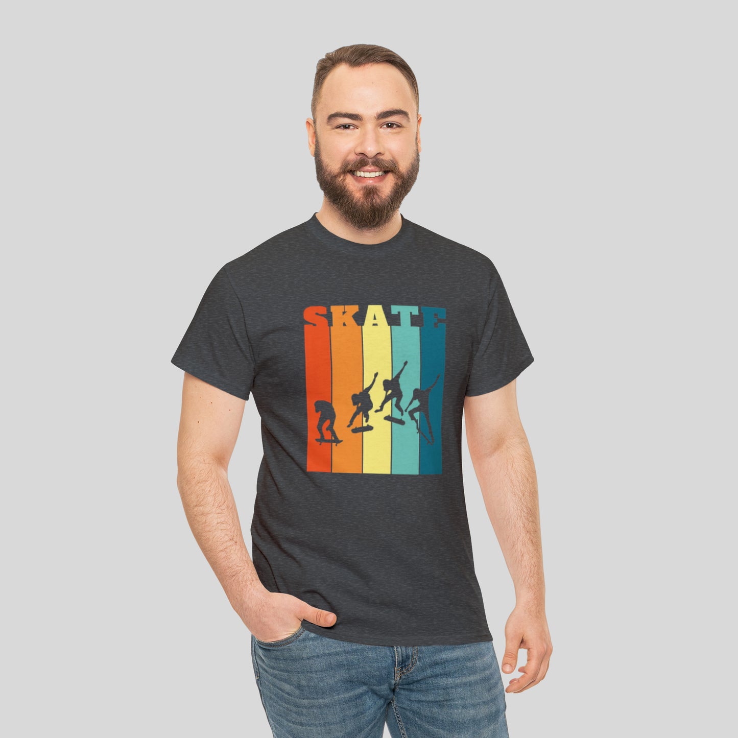 SKATE, Custom Graphic Unisex Heavy Cotton Tee