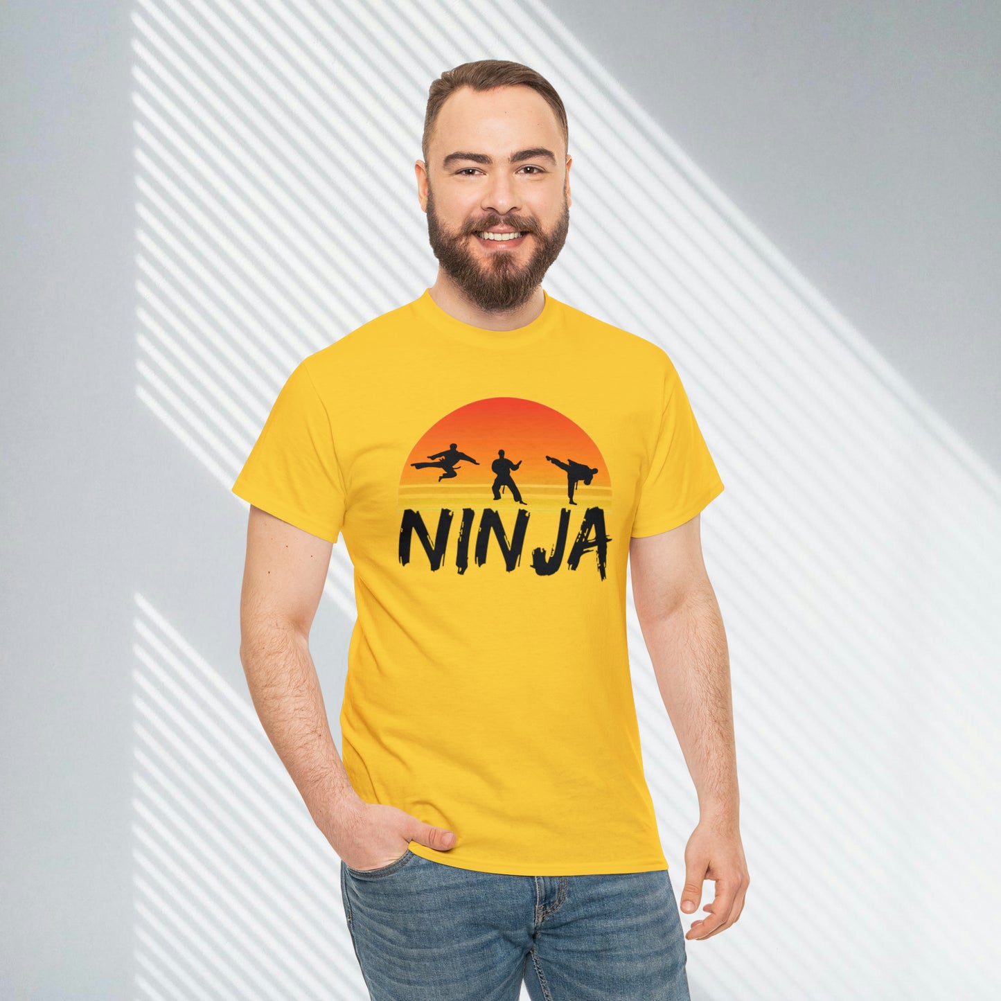 NINJA, Custom Unisex Heavy Cotton Graphic Tee