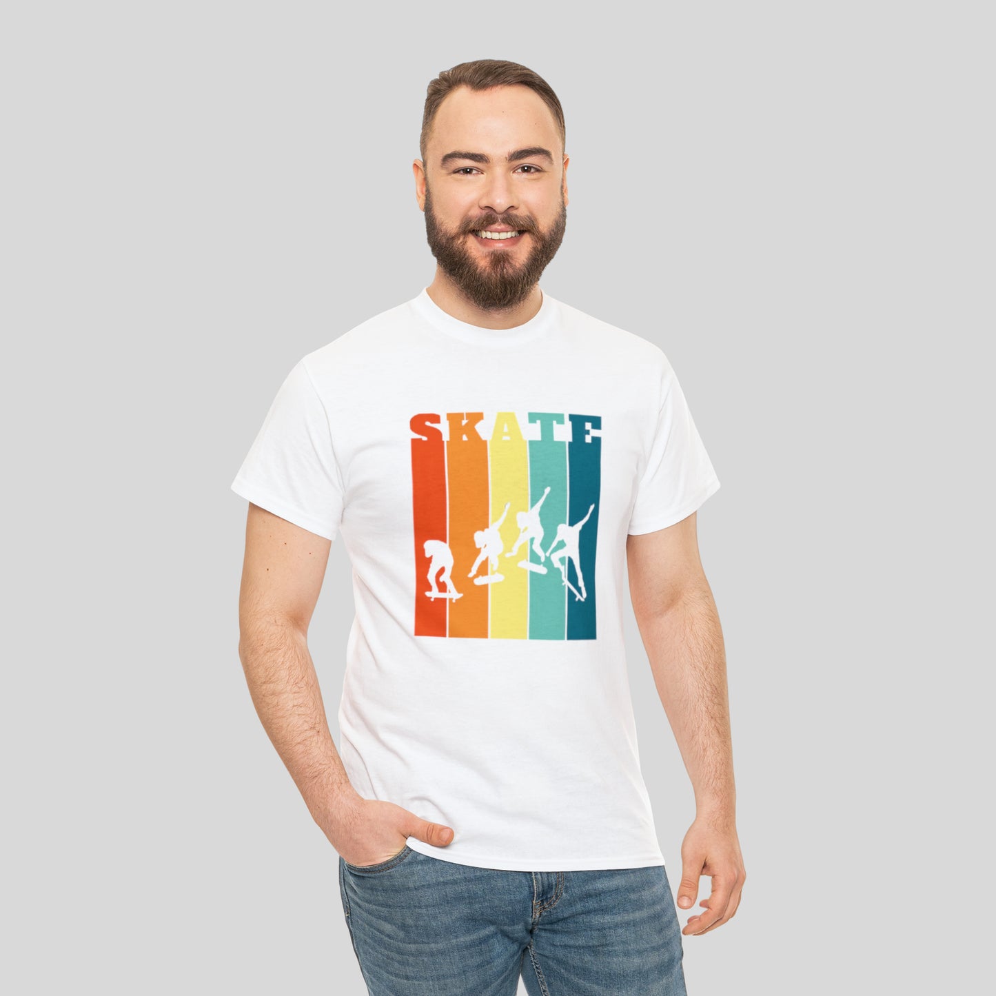 SKATE, Custom Graphic Unisex Heavy Cotton Tee