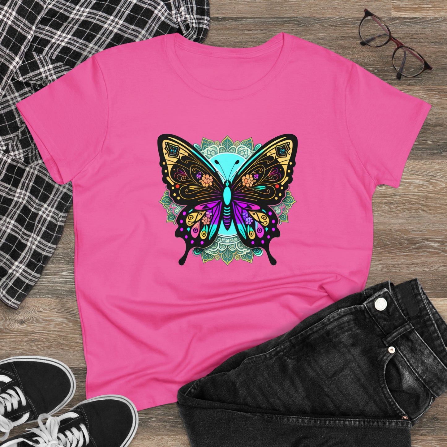 Butterfly, Women's Midweight Cotton Tee