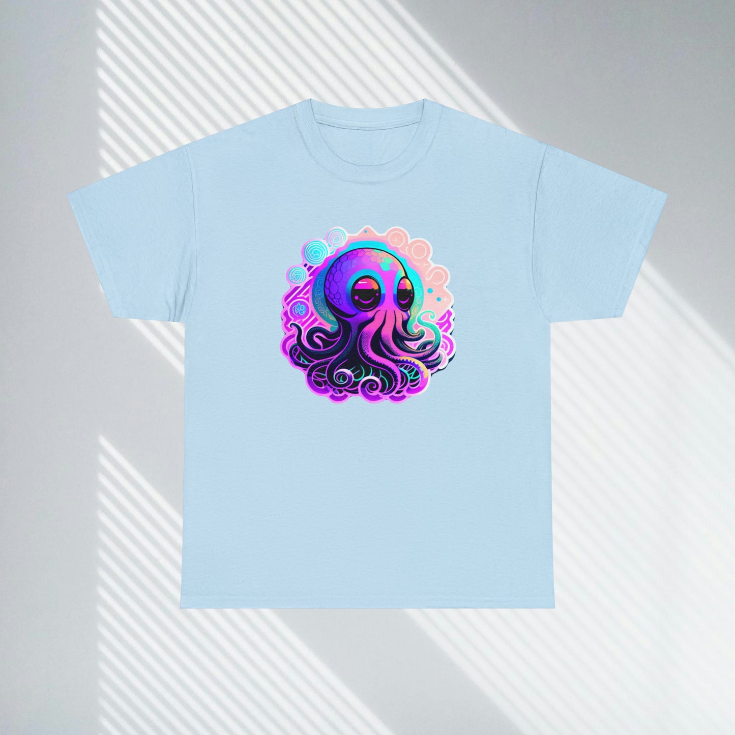 Colorful Octopus Custom Unisex Heavy Cotton Graphic Tee