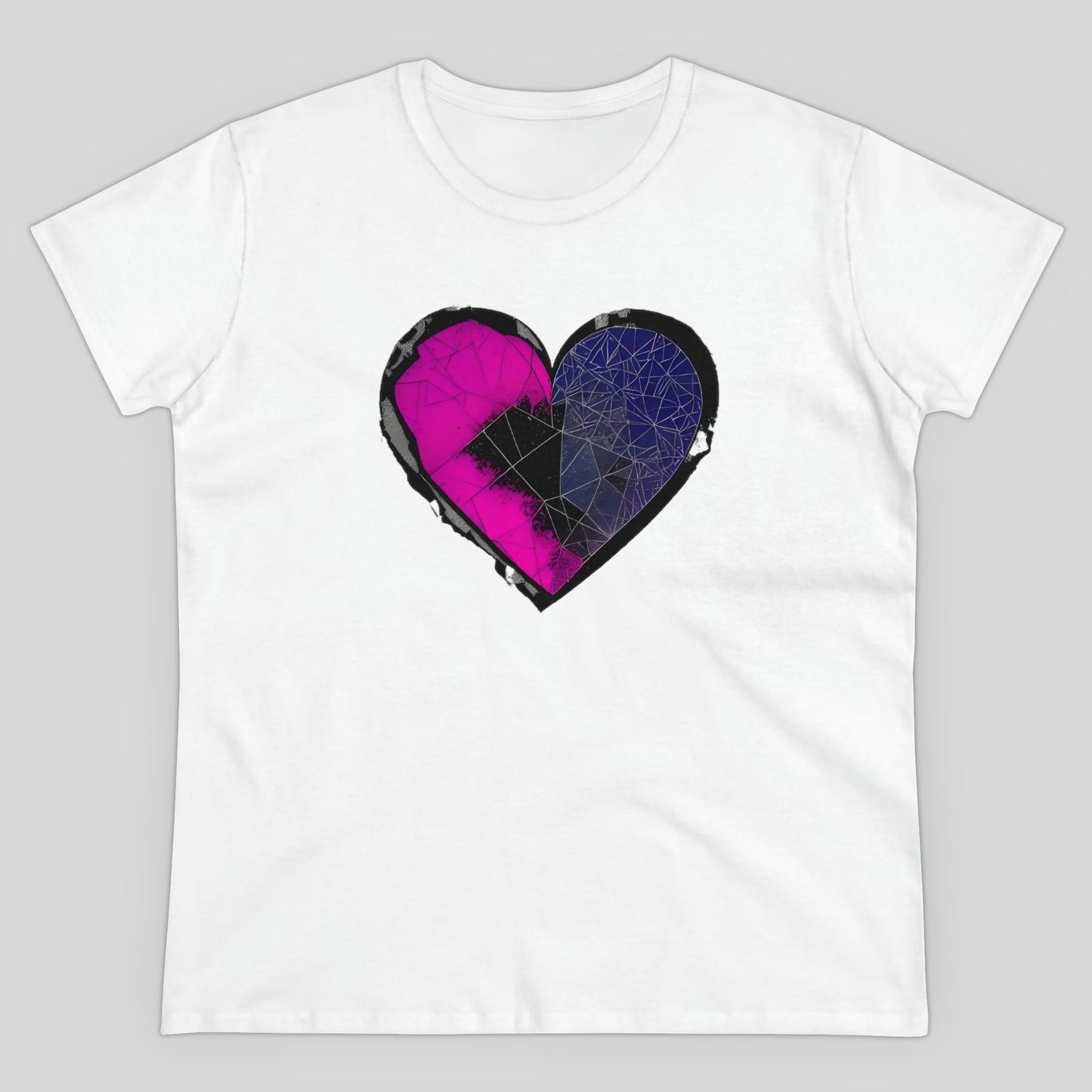 Shattered Heart Women's Midweight Cotton Tee