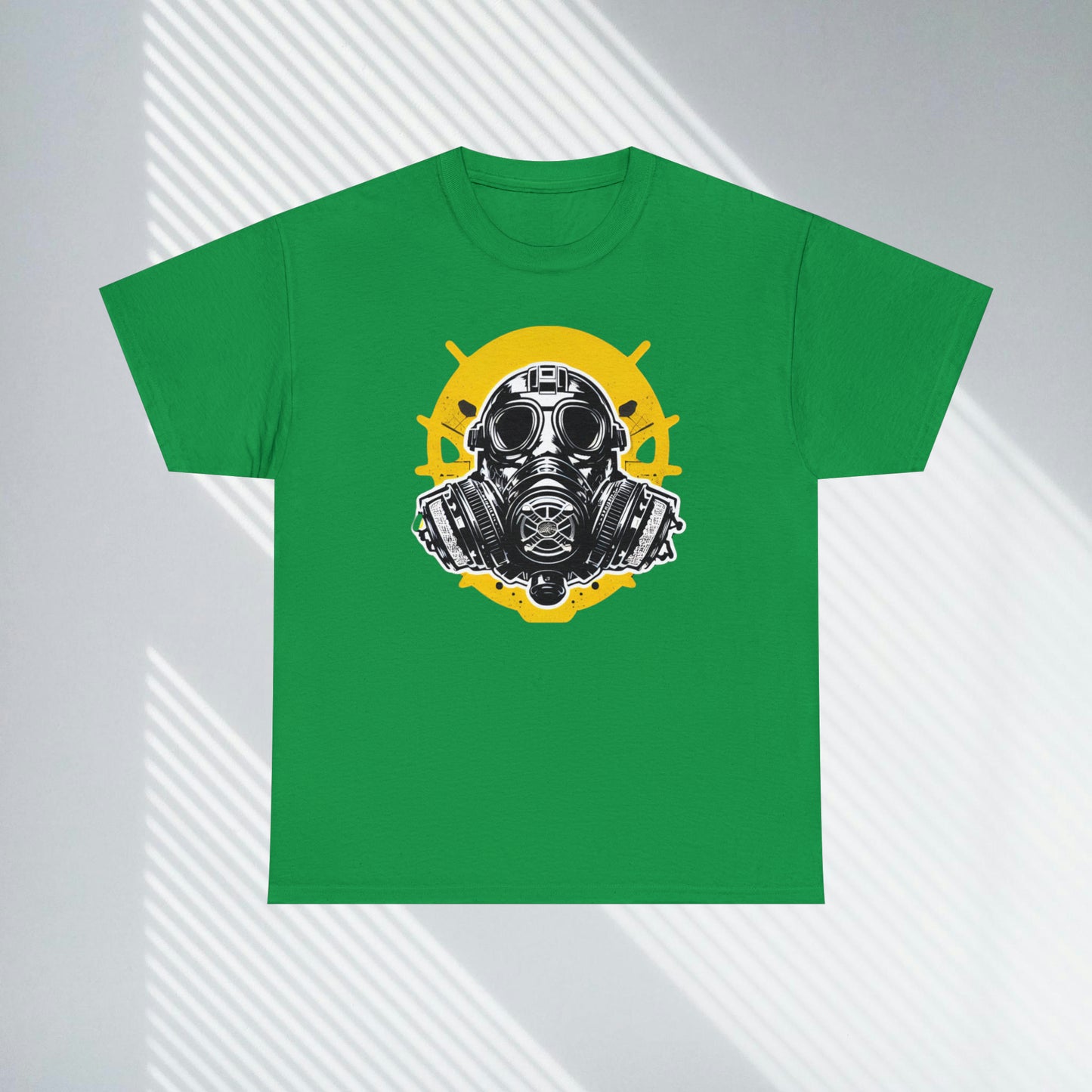 Gas Mask, Custom Unisex Heavy Cotton Graphic Tee
