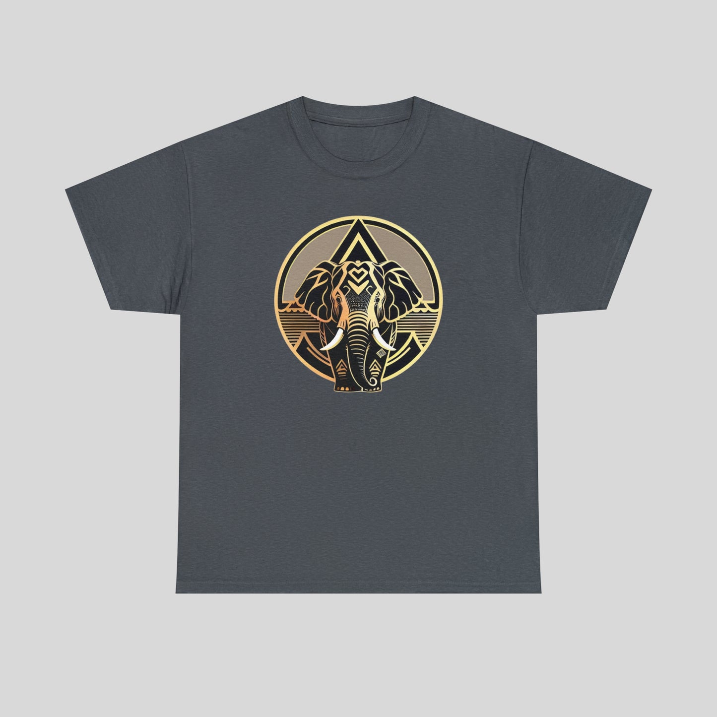 Elephant, Custom Graphic Unisex Heavy Cotton Tee