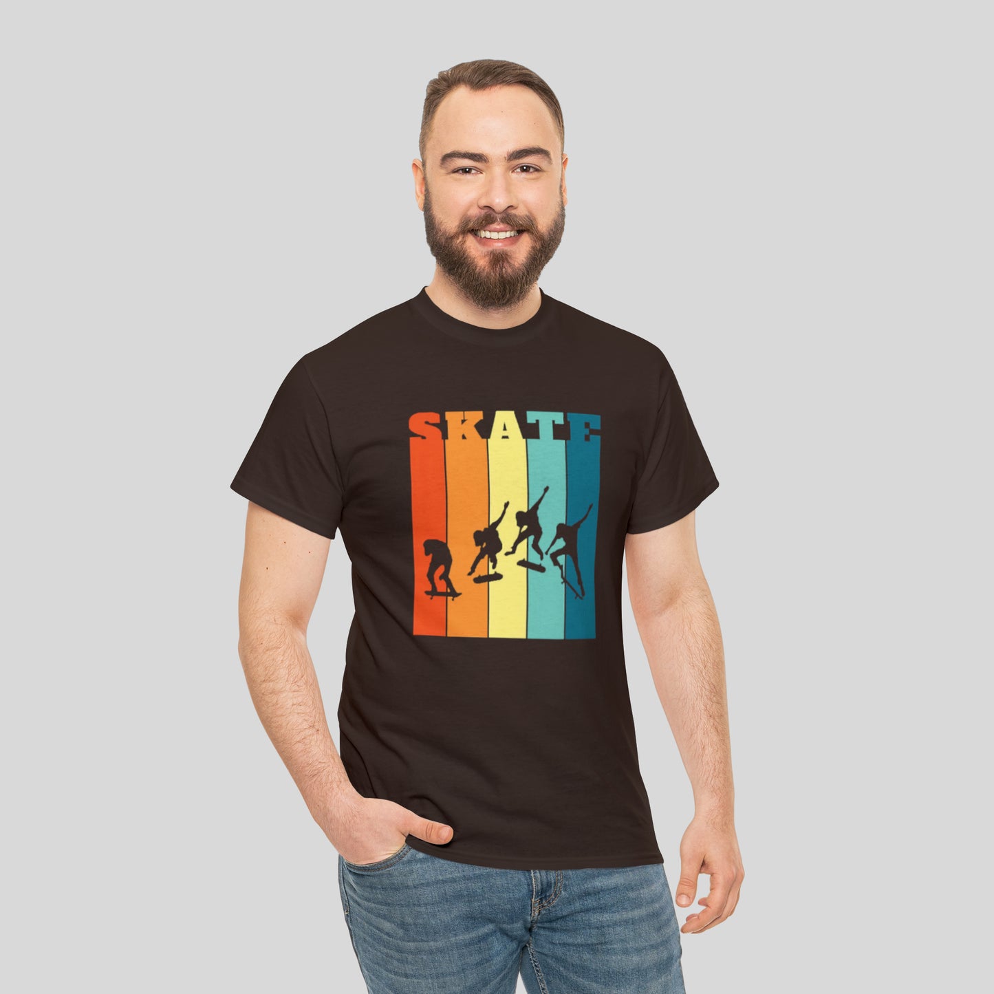 SKATE, Custom Graphic Unisex Heavy Cotton Tee