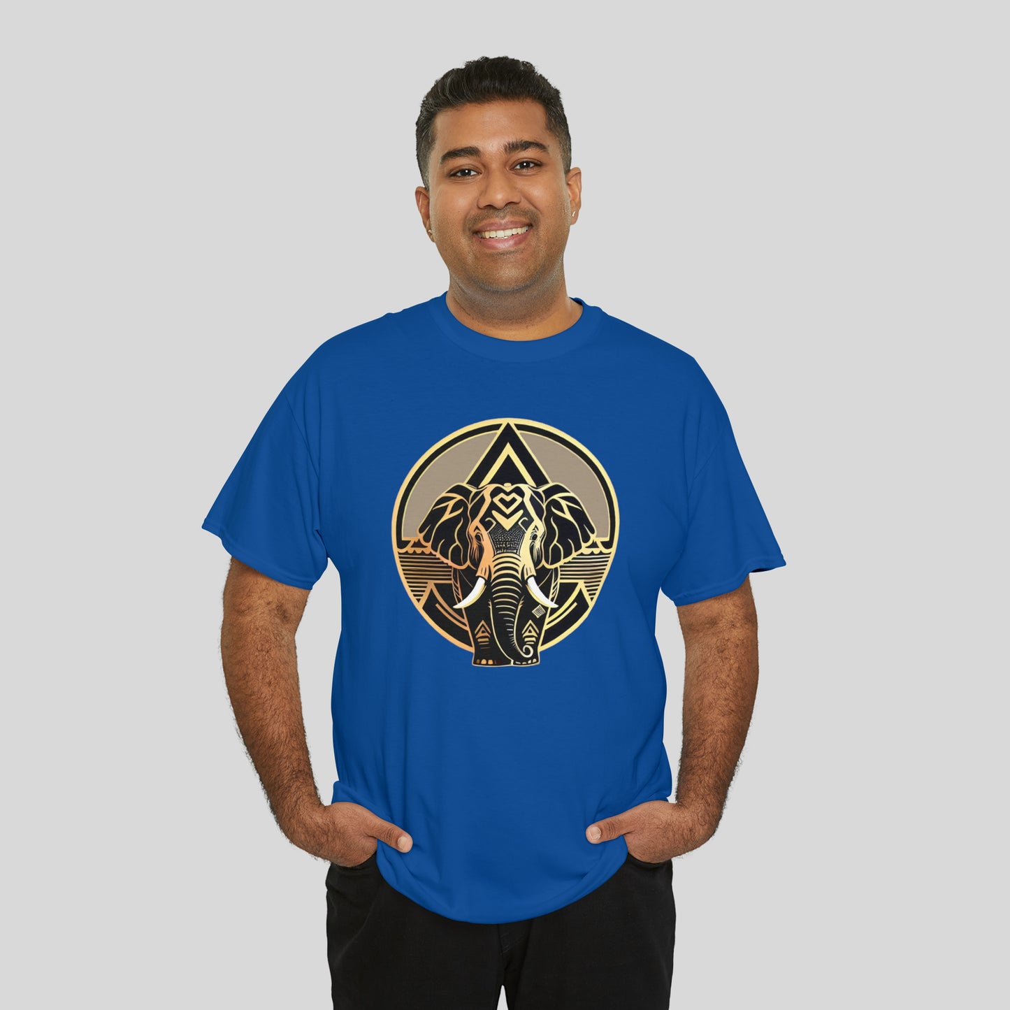 Elephant, Custom Graphic Unisex Heavy Cotton Tee