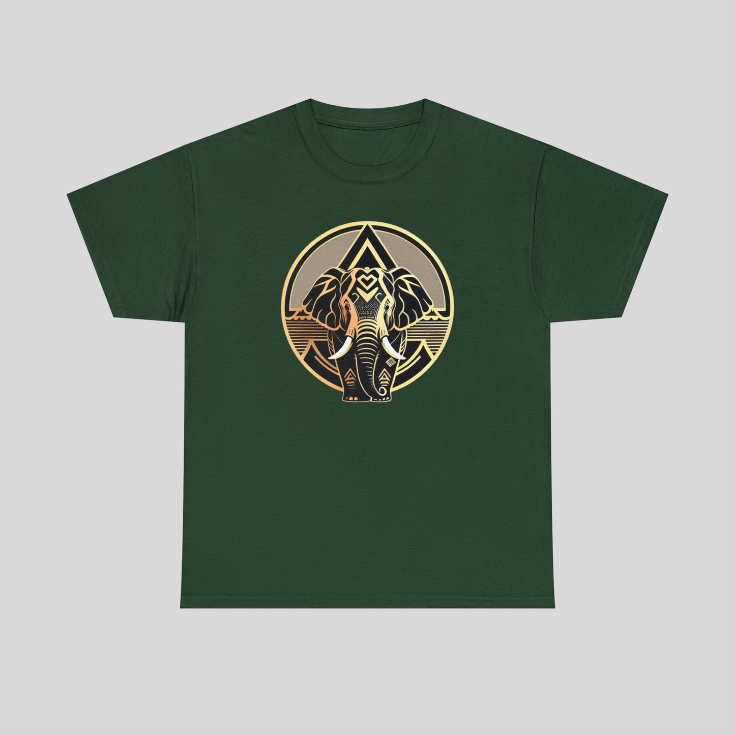 Elephant, Custom Graphic Unisex Heavy Cotton Tee