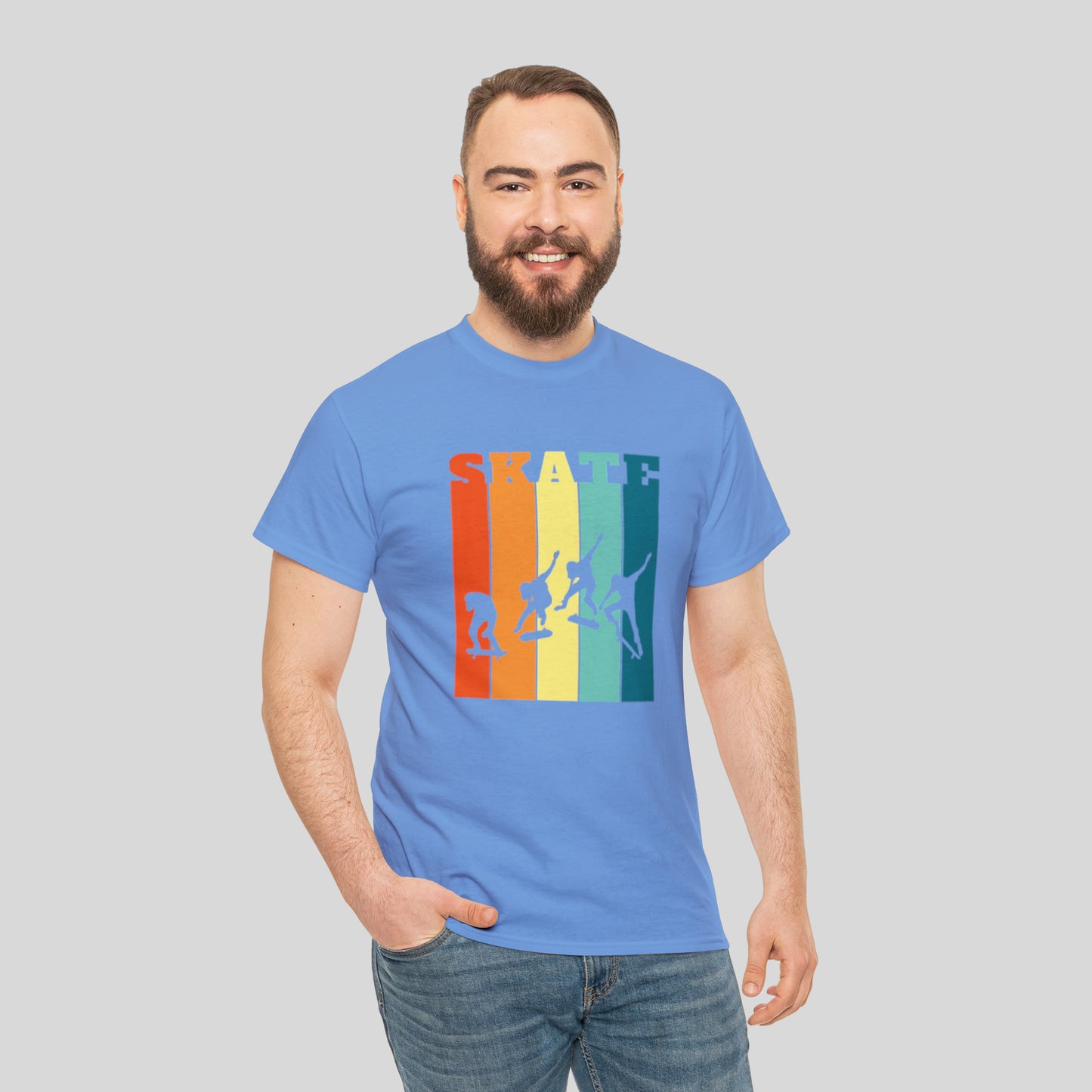 SKATE, Custom Graphic Unisex Heavy Cotton Tee