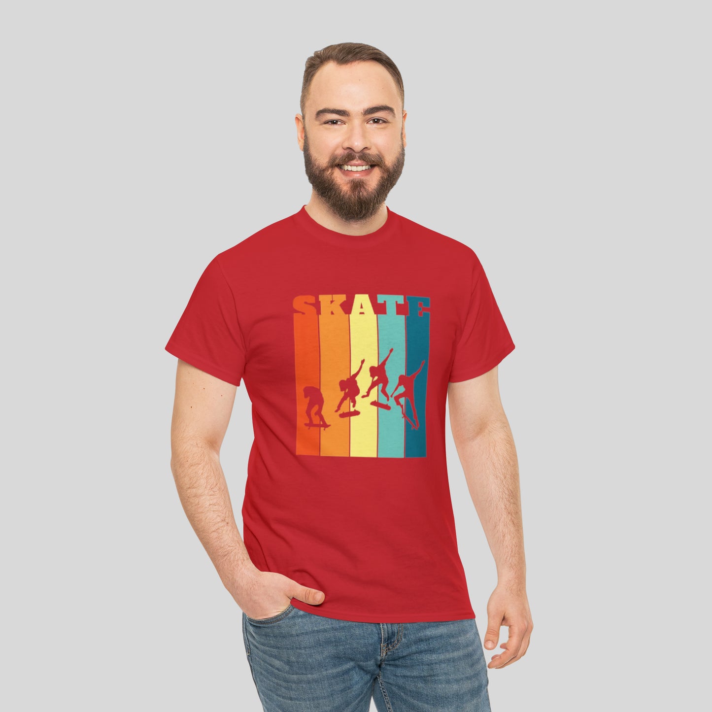 SKATE, Custom Graphic Unisex Heavy Cotton Tee