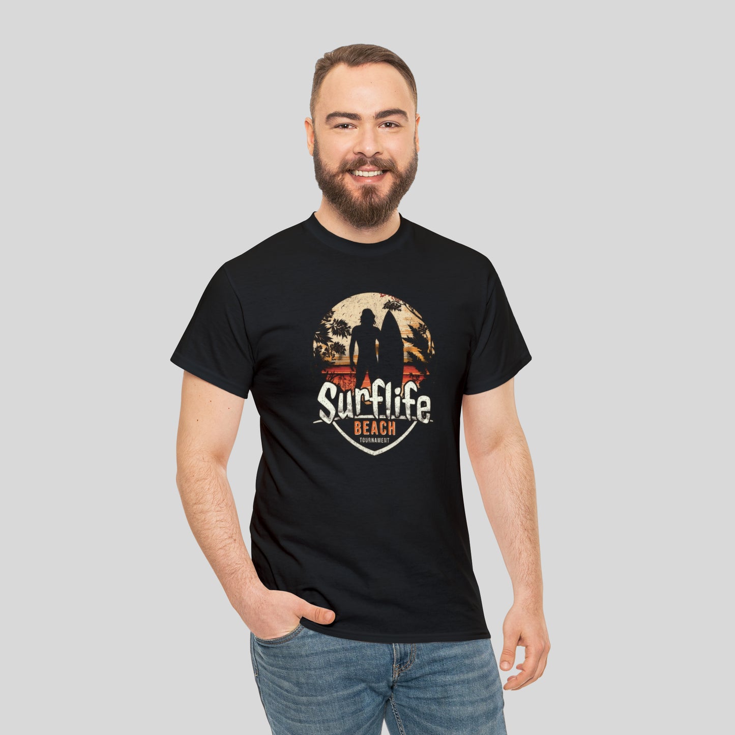 Surflife Beach Tournament, Unisex Heavy Cotton Graphic Tee