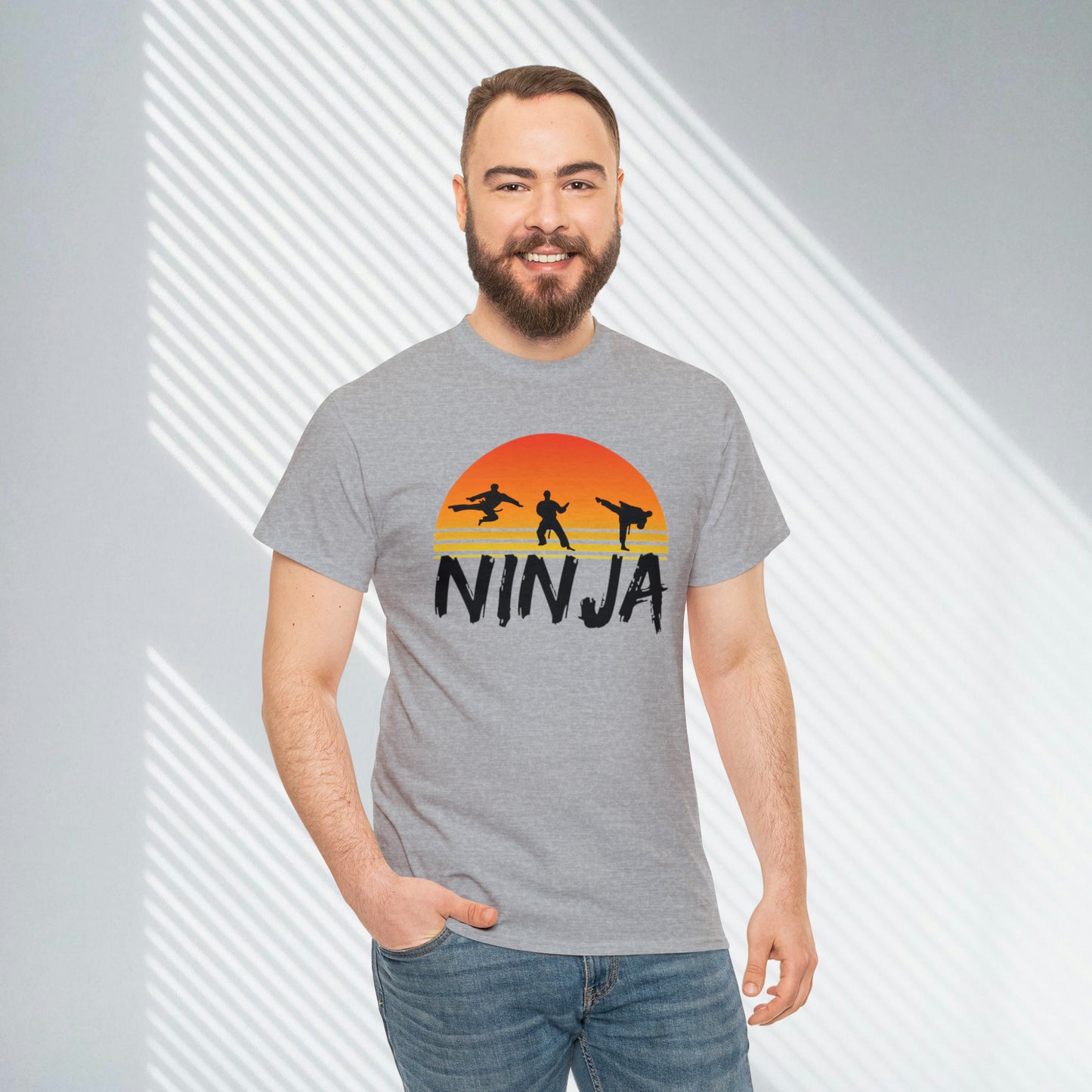 NINJA, Custom Unisex Heavy Cotton Graphic Tee
