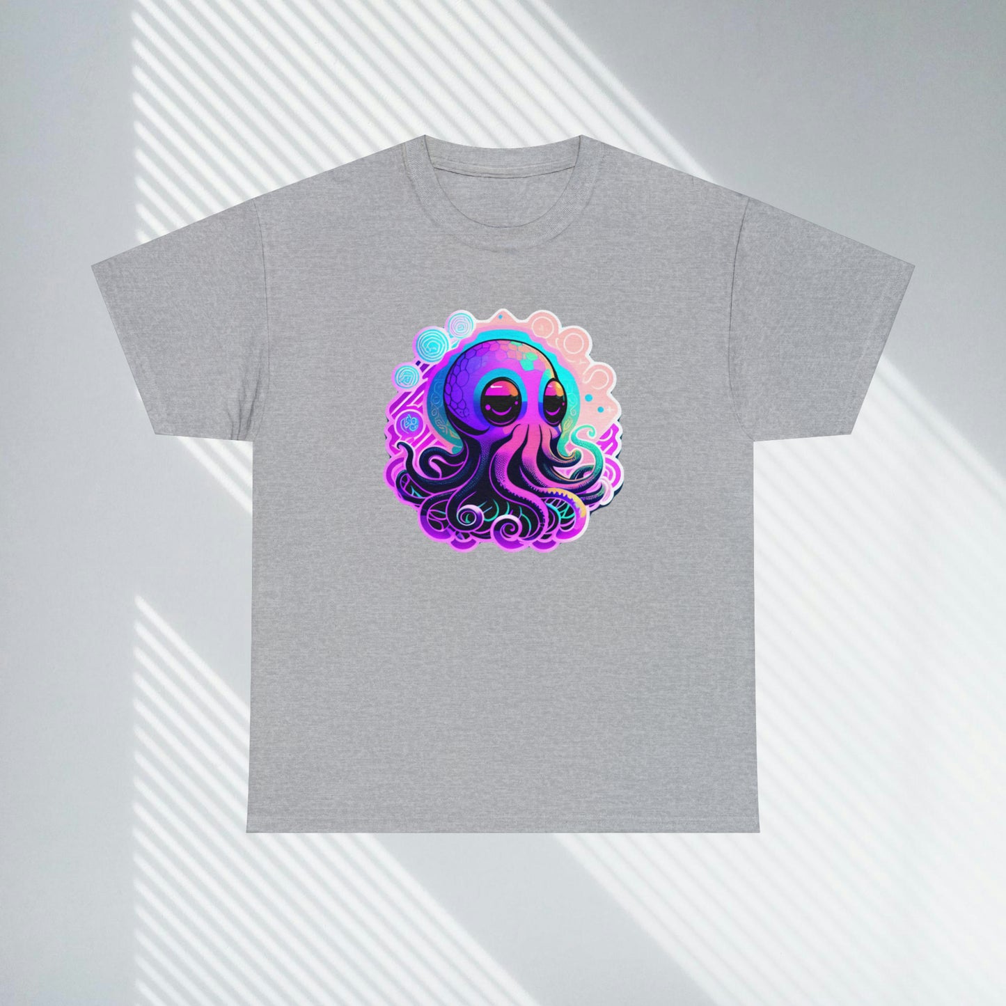 Colorful Octopus Custom Unisex Heavy Cotton Graphic Tee