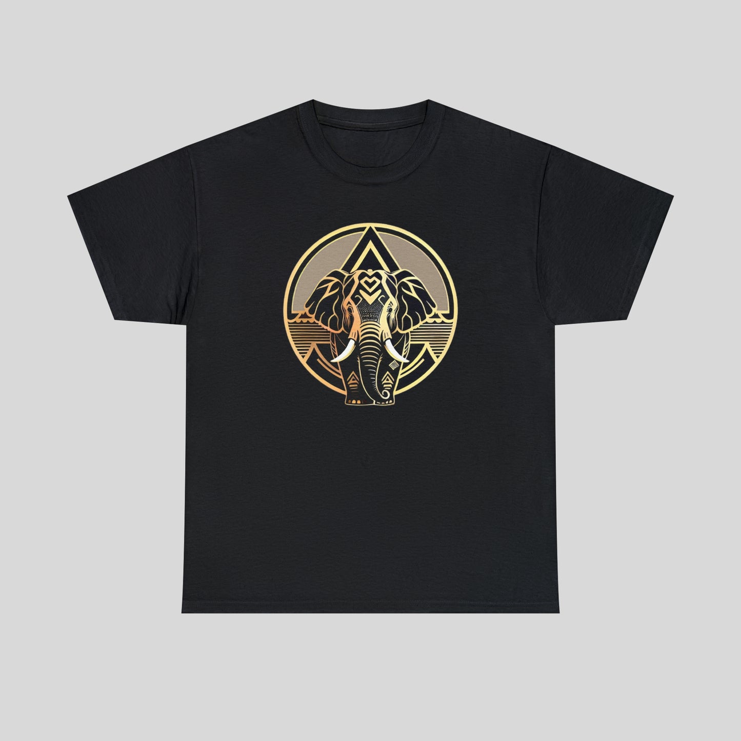 Elephant, Custom Graphic Unisex Heavy Cotton Tee