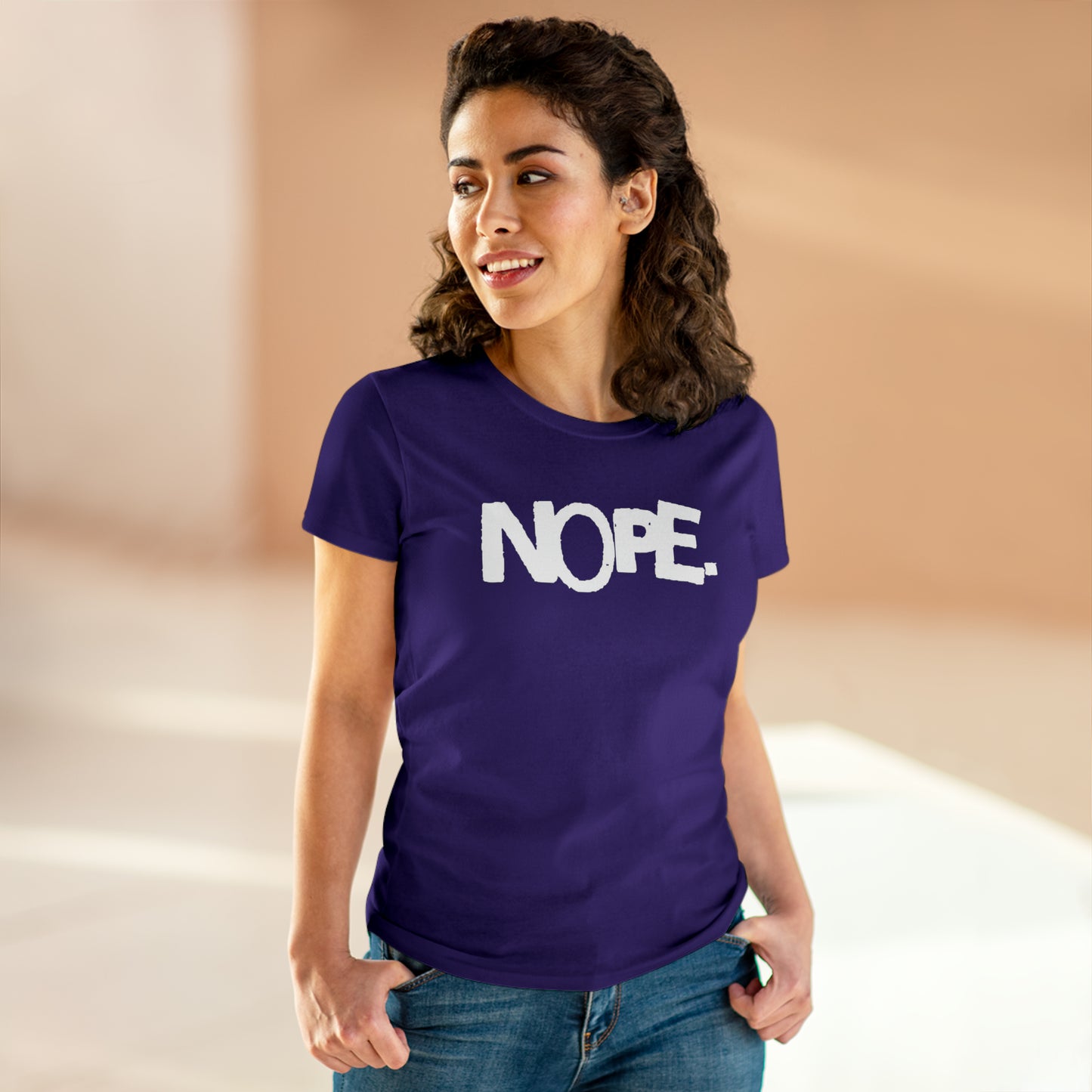 Nope. Women's Midweight Cotton Tee