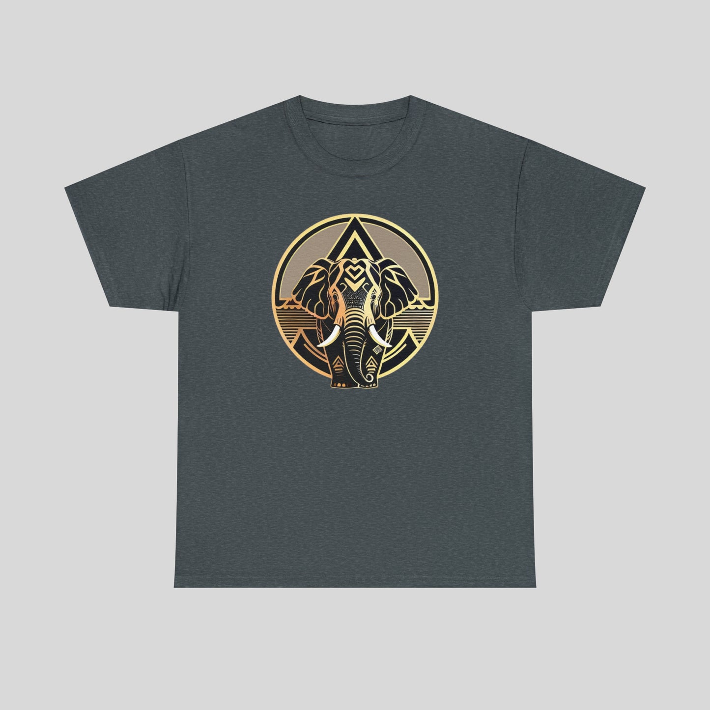 Elephant, Custom Graphic Unisex Heavy Cotton Tee