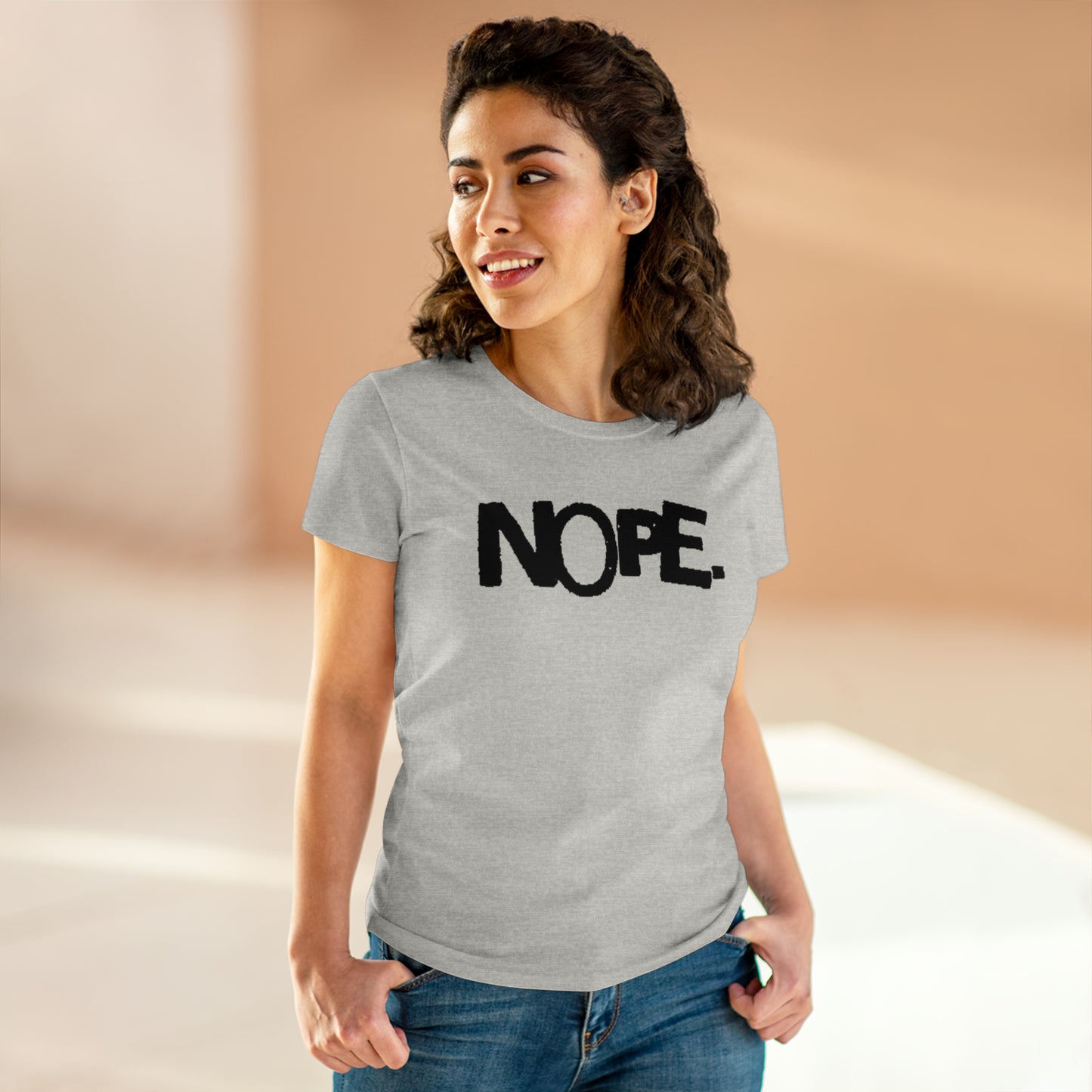 Nope. Women's Midweight Cotton Tee