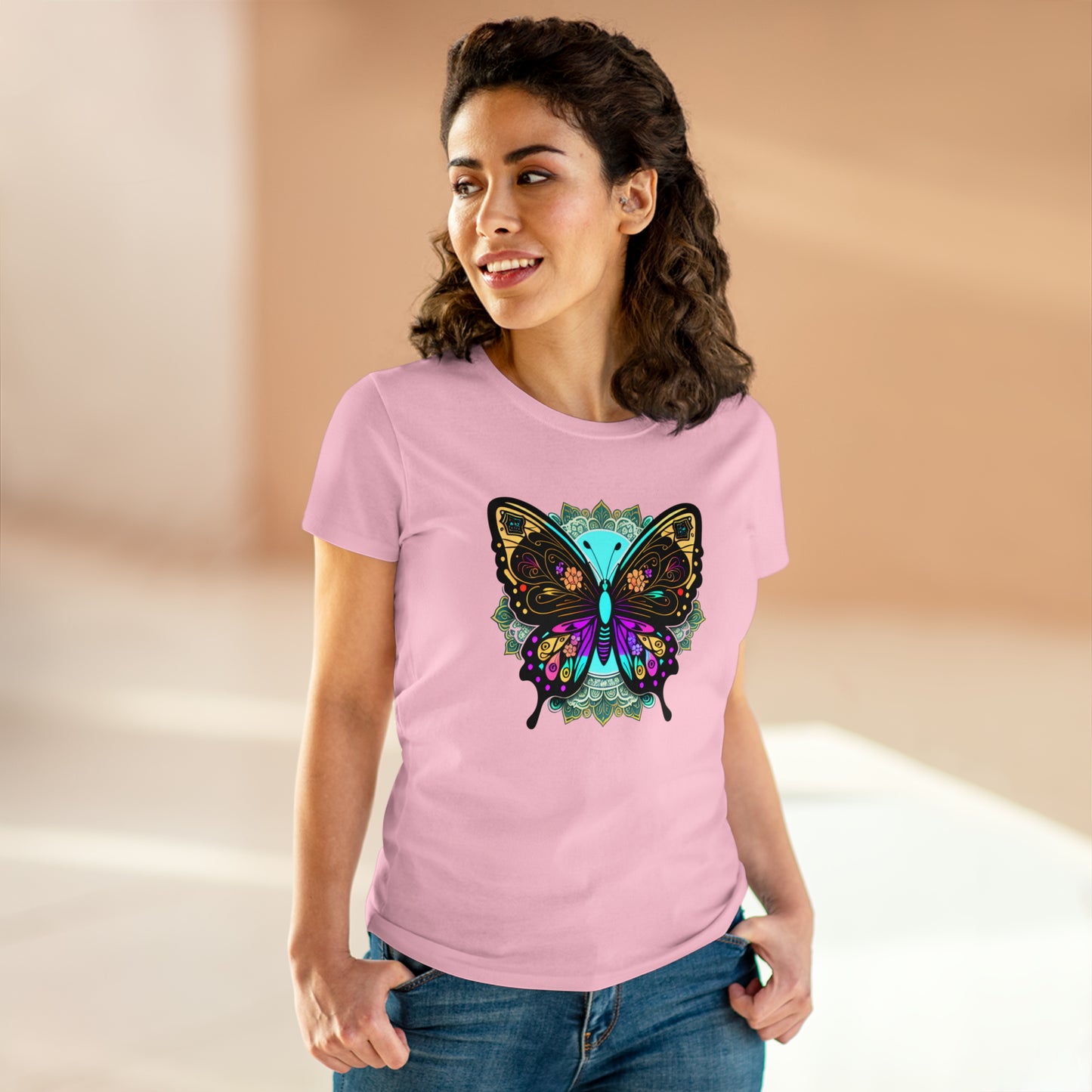Butterfly, Women's Midweight Cotton Tee