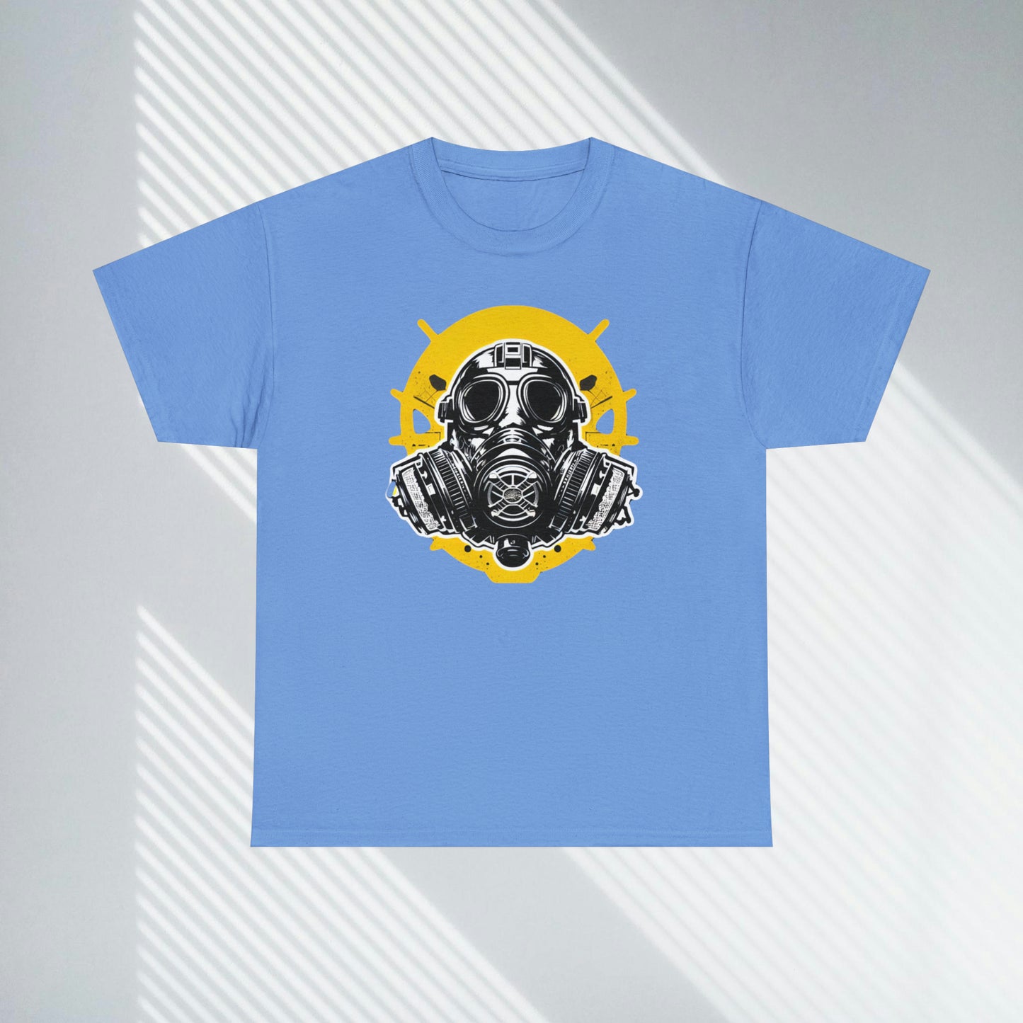 Gas Mask, Custom Unisex Heavy Cotton Graphic Tee