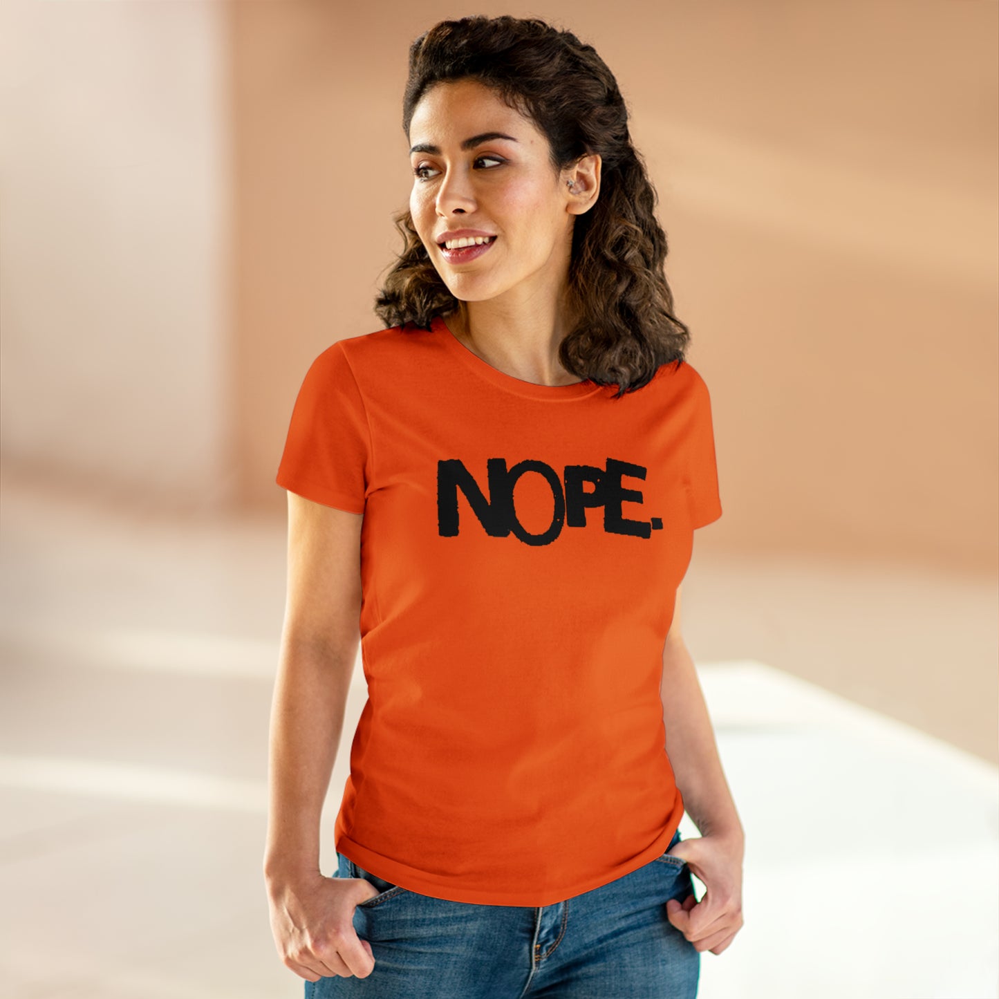 Nope. Women's Midweight Cotton Tee