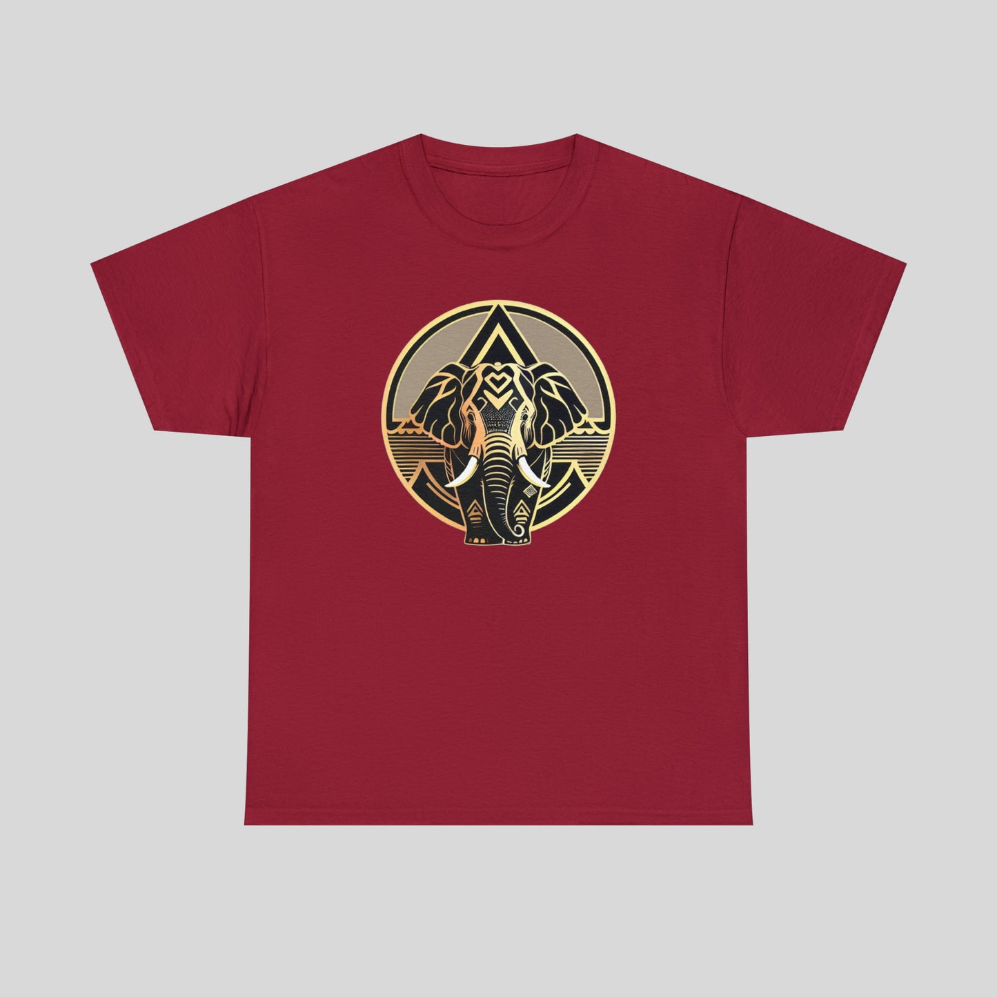 Elephant, Custom Graphic Unisex Heavy Cotton Tee