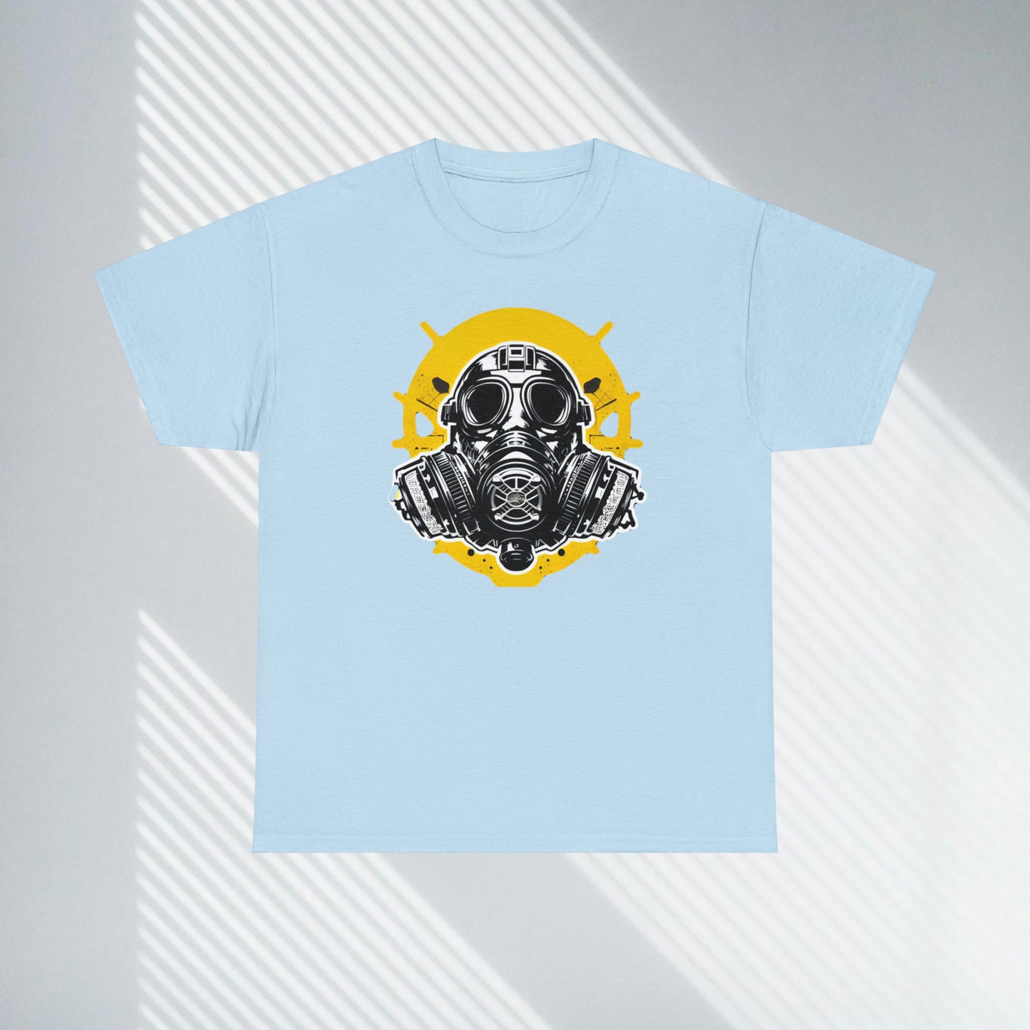 Gas Mask, Custom Unisex Heavy Cotton Graphic Tee