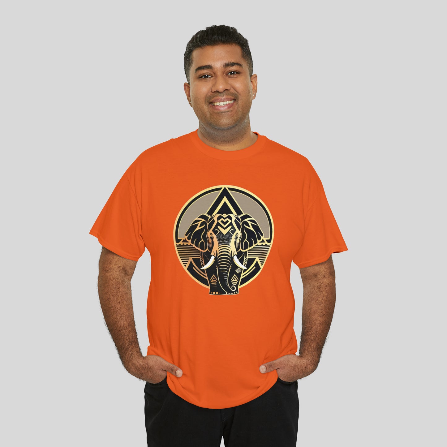 Elephant, Custom Graphic Unisex Heavy Cotton Tee