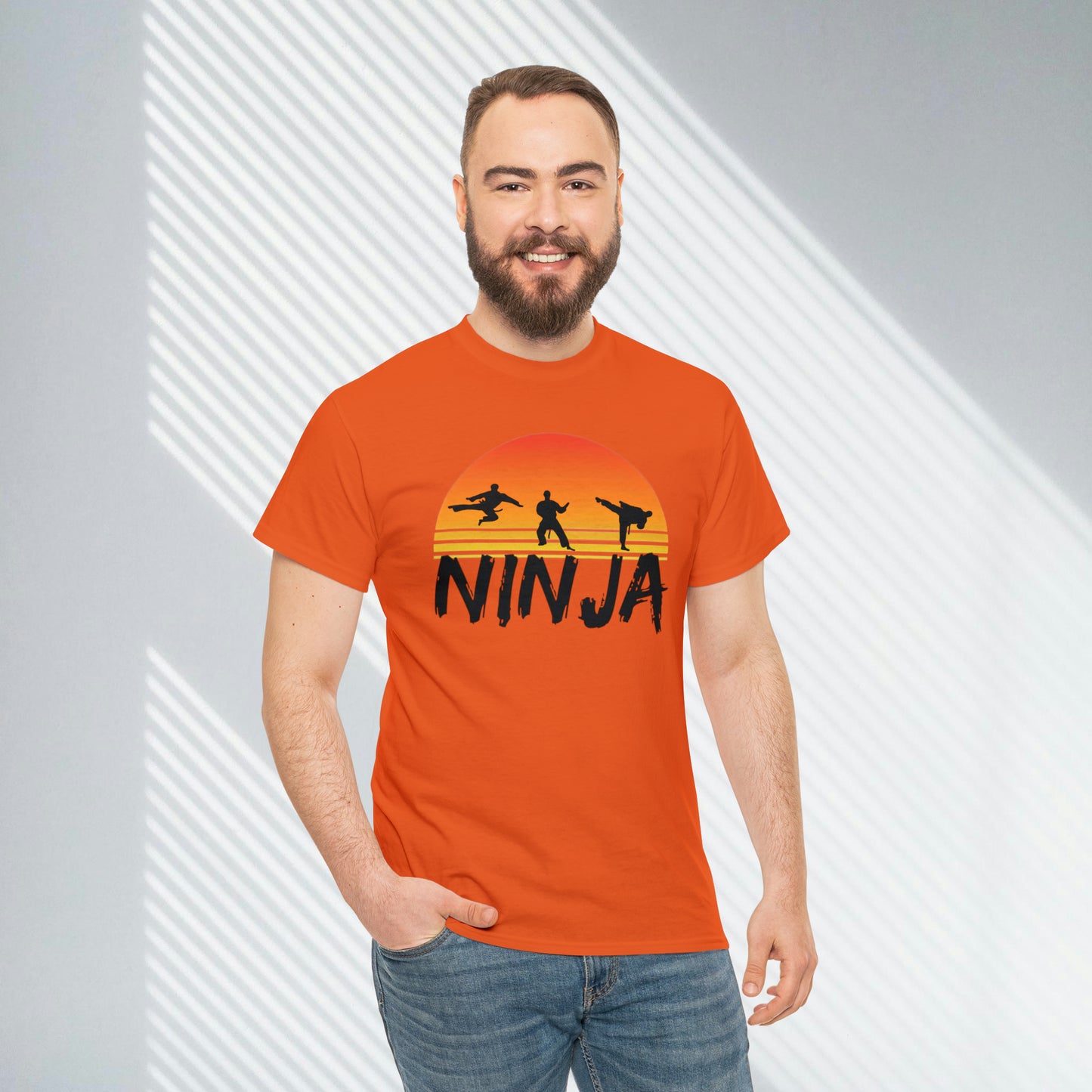 NINJA, Custom Unisex Heavy Cotton Graphic Tee