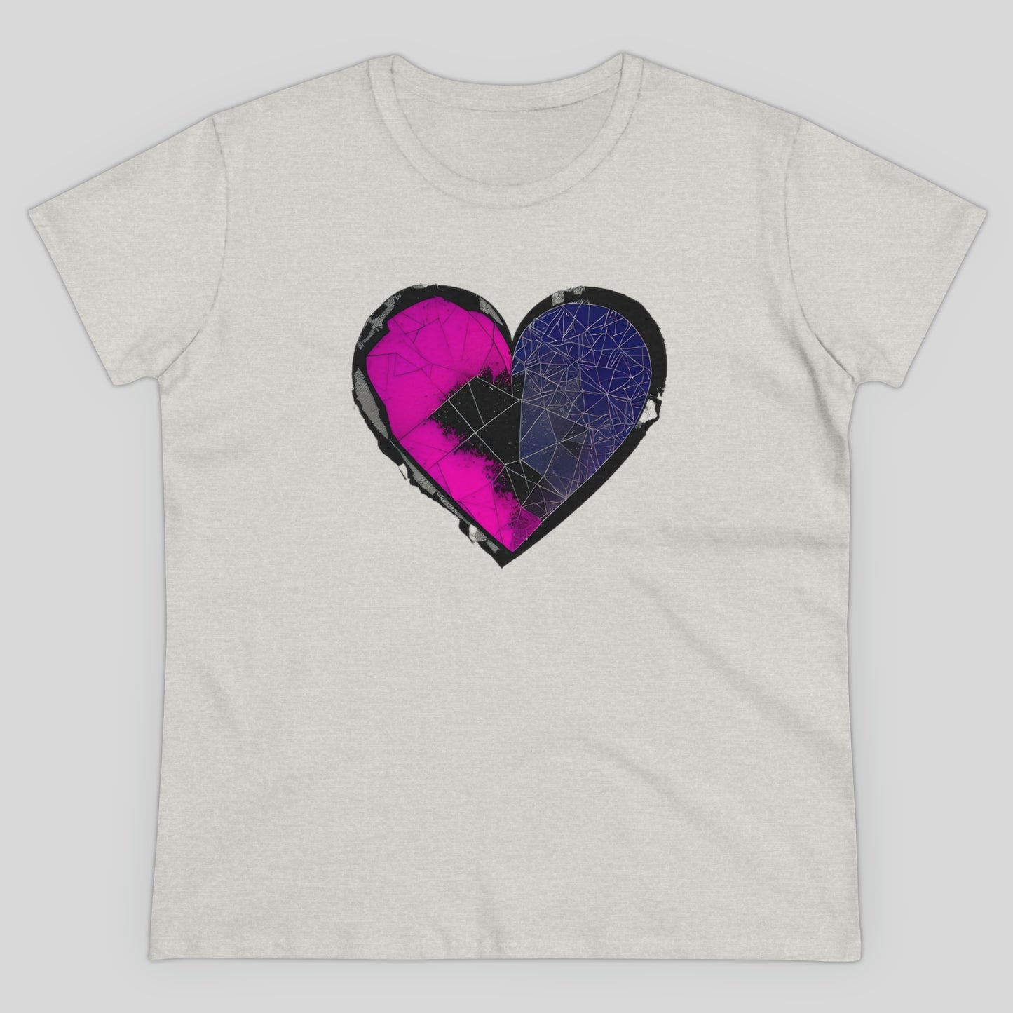 Shattered Heart Women's Midweight Cotton Tee