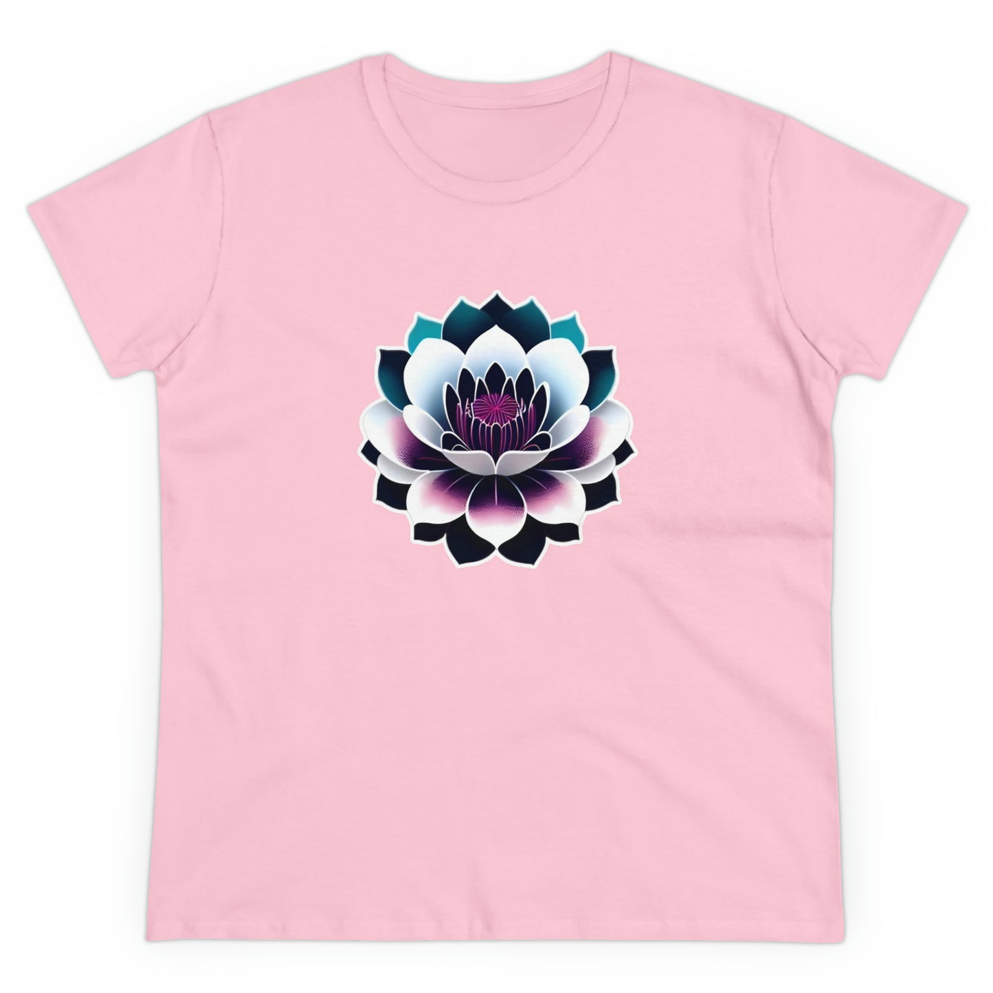 Lotus Flower, Women's Midweight Cotton Tee