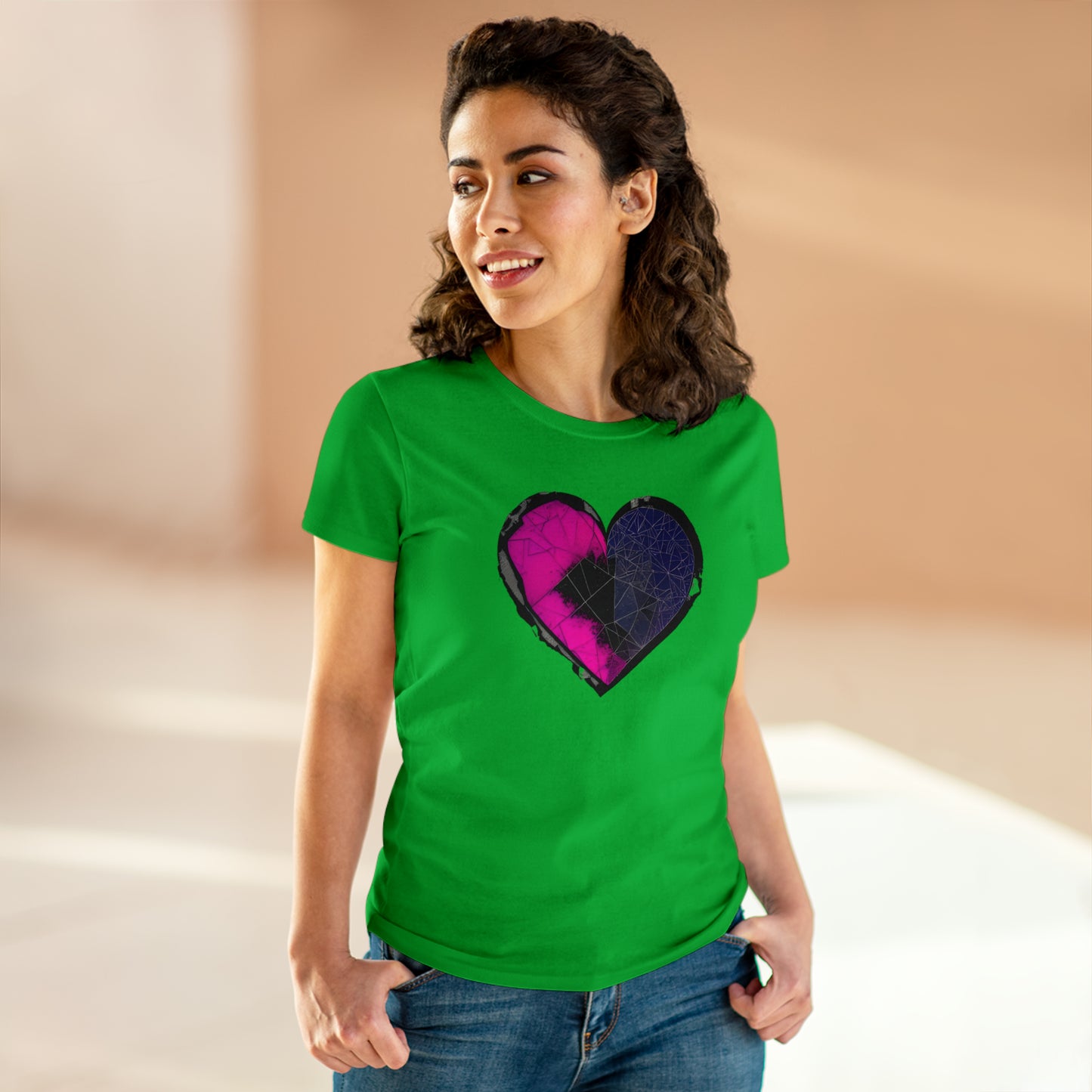 Shattered Heart Women's Midweight Cotton Tee