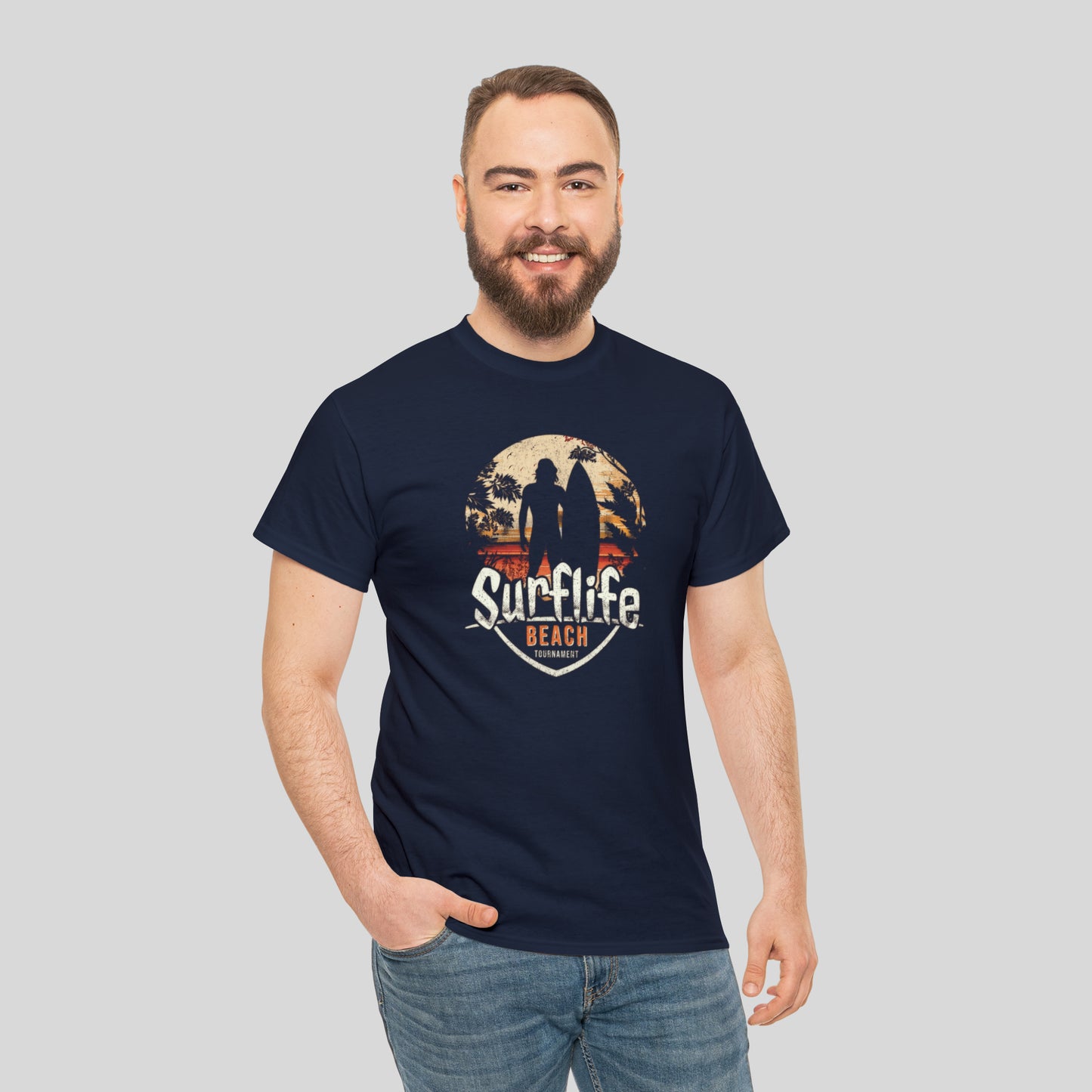 Surflife Beach Tournament, Unisex Heavy Cotton Graphic Tee