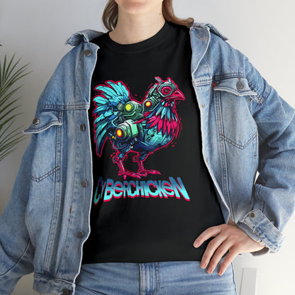 CyberChicken, Cyborg Chicken Unisex Heavy Cotton Tee