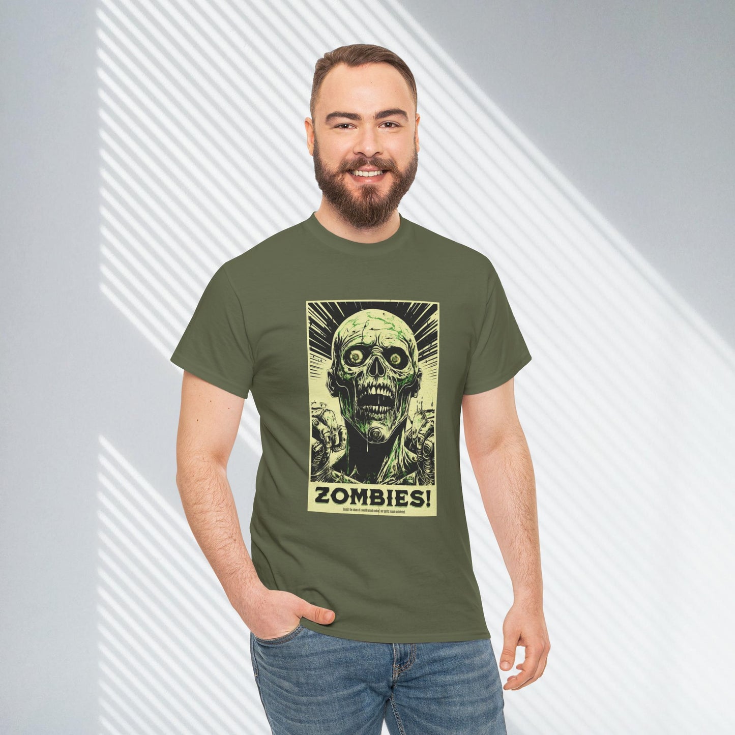 Zombies! Poster Style Unisex Heavy Cotton Tee