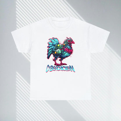 CyberChicken, Cyborg Chicken Unisex Heavy Cotton Tee