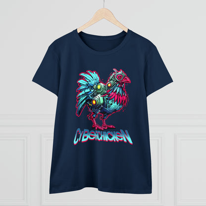 CyberChicken, Cyborg Chicken Women's Midweight Cotton Tee