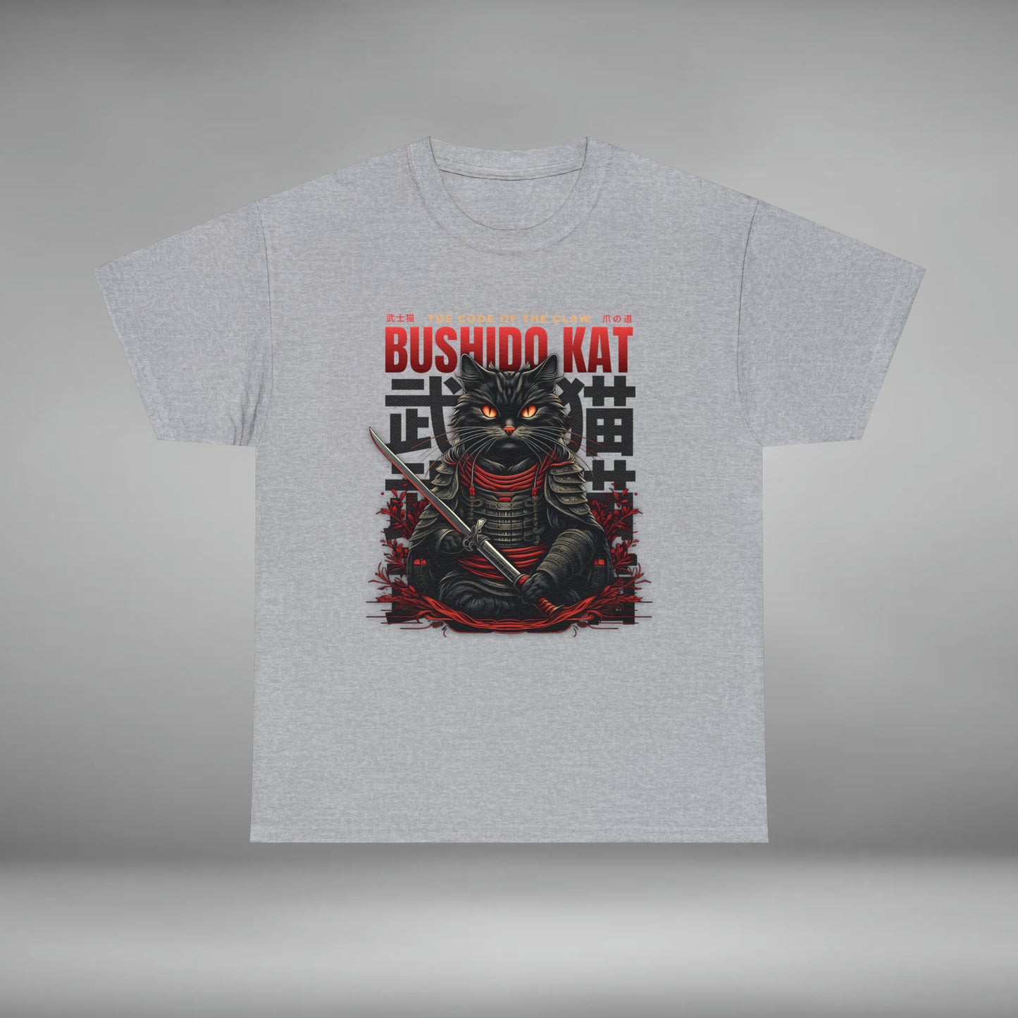 Bushido Cat, The Code Of The Claw, Unisex Heavy Cotton Tee