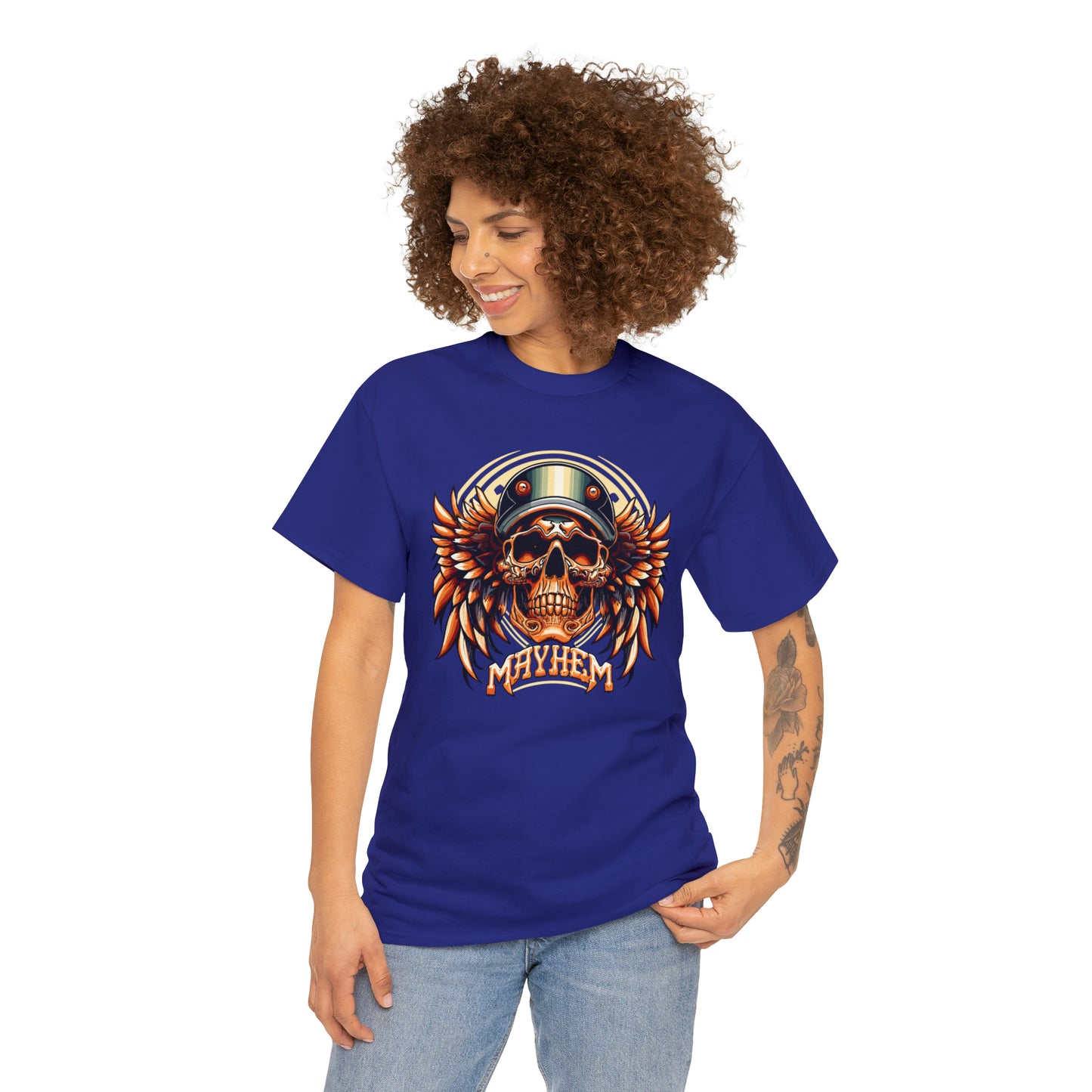 MAYHEM, Winged Skull Unisex Heavy Cotton Tee