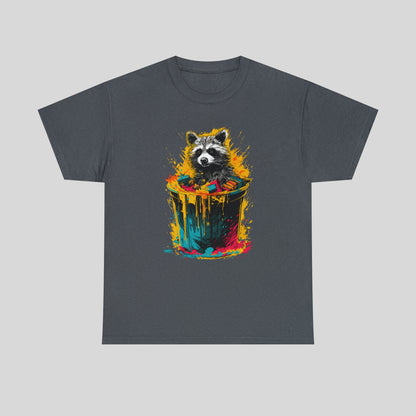 Trash Panda, Raccoon in a trash can Unisex Heavy Cotton Tee