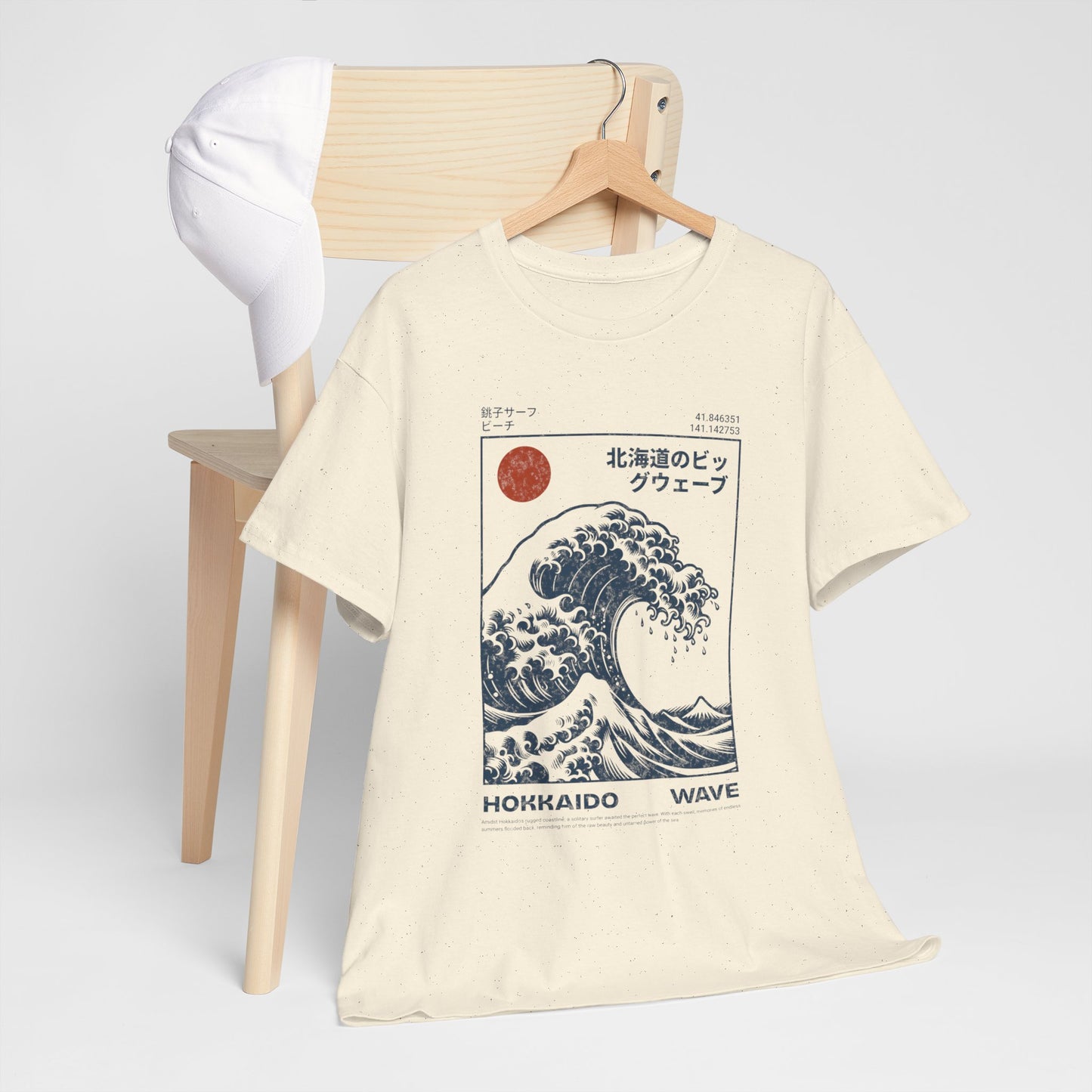 HOKKAIDO Wave, Unisex Heavy Cotton Tee