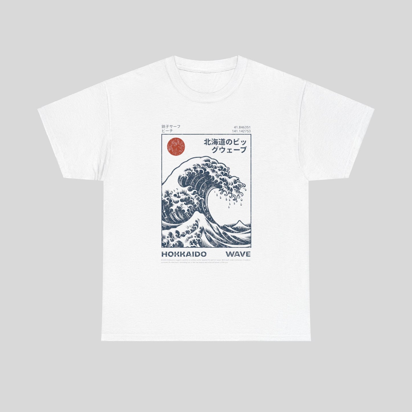 HOKKAIDO Wave, Unisex Heavy Cotton Tee