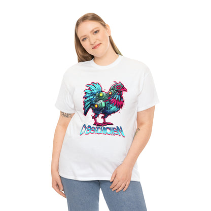 CyberChicken, Cyborg Chicken Unisex Heavy Cotton Tee