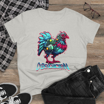 CyberChicken, Cyborg Chicken Women's Midweight Cotton Tee