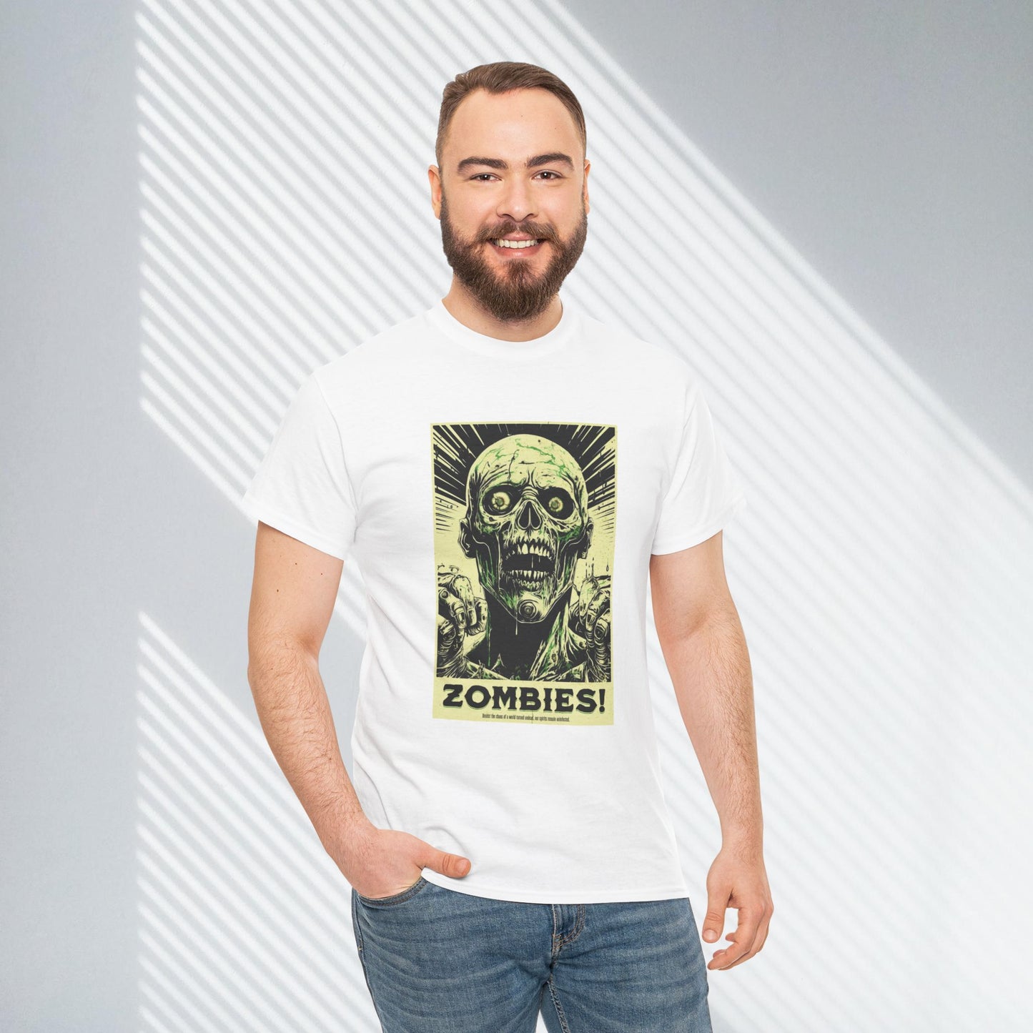 Zombies! Poster Style Unisex Heavy Cotton Tee