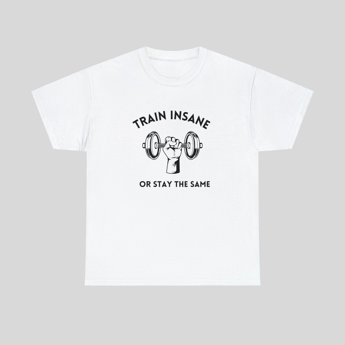 Train Insane or Stay The Same, Unisex Heavy Cotton Tee