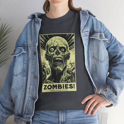 Zombies! Poster Style Unisex Heavy Cotton Tee