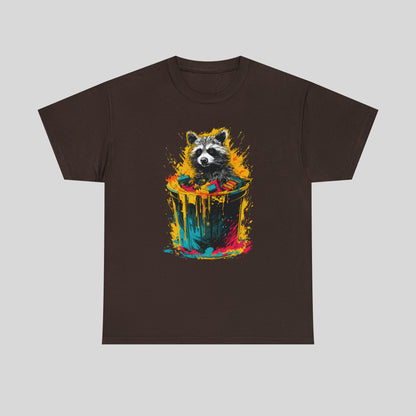 Trash Panda, Raccoon in a trash can Unisex Heavy Cotton Tee