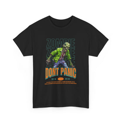 Zombie, Dont Panic Unisex Heavy Cotton Tee