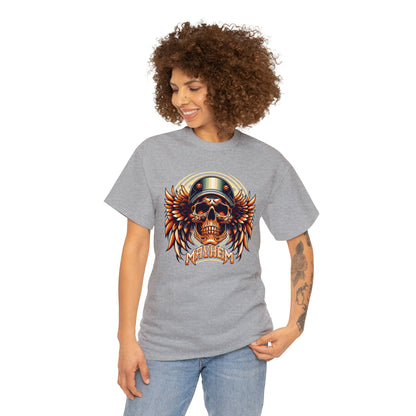 MAYHEM, Winged Skull Unisex Heavy Cotton Tee